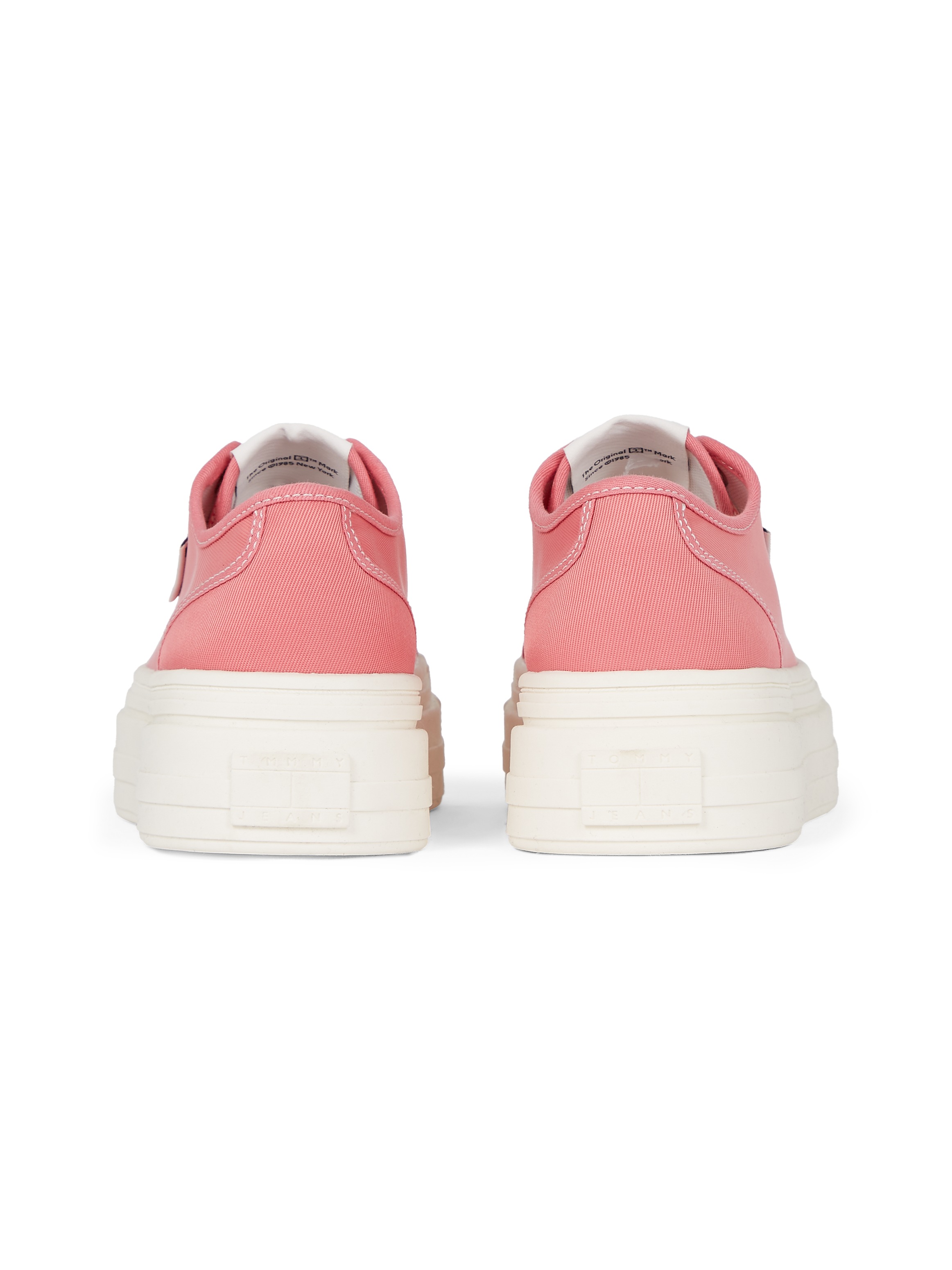 Tommy Jeans Plateausneaker »TJW FOXING FLATFORM SNEAKER LOW«, Freizeitschuh, Halbschuh, Schnürschuh mit trendigen Kontrastnähten
