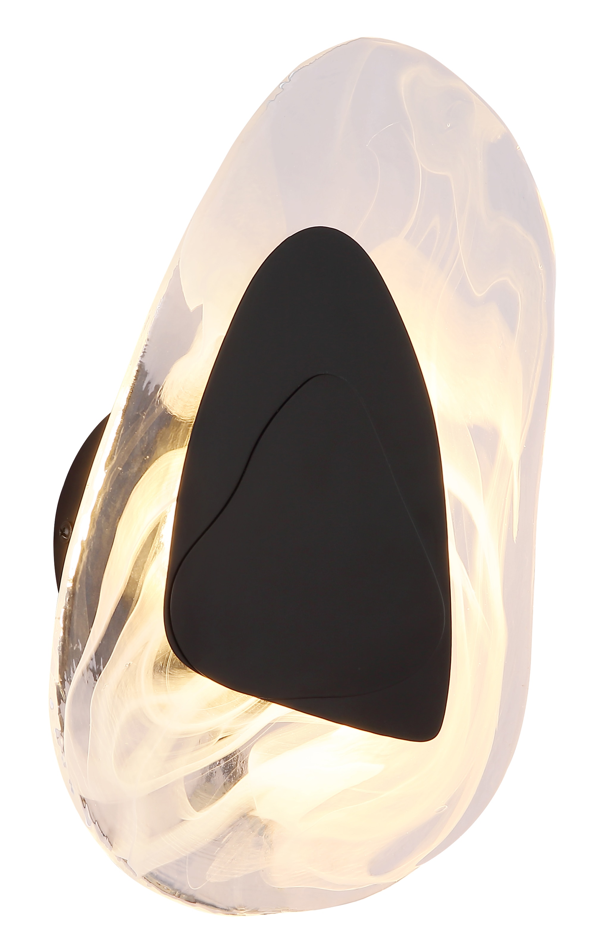 GLOBO LIGHTING LED Wandleuchte »DORSEY«, Leuchtmittel LED-Modul | LED fest integriert, Wandlampe/schwarz/Glas klar/BxH: 203x315mm/Deko