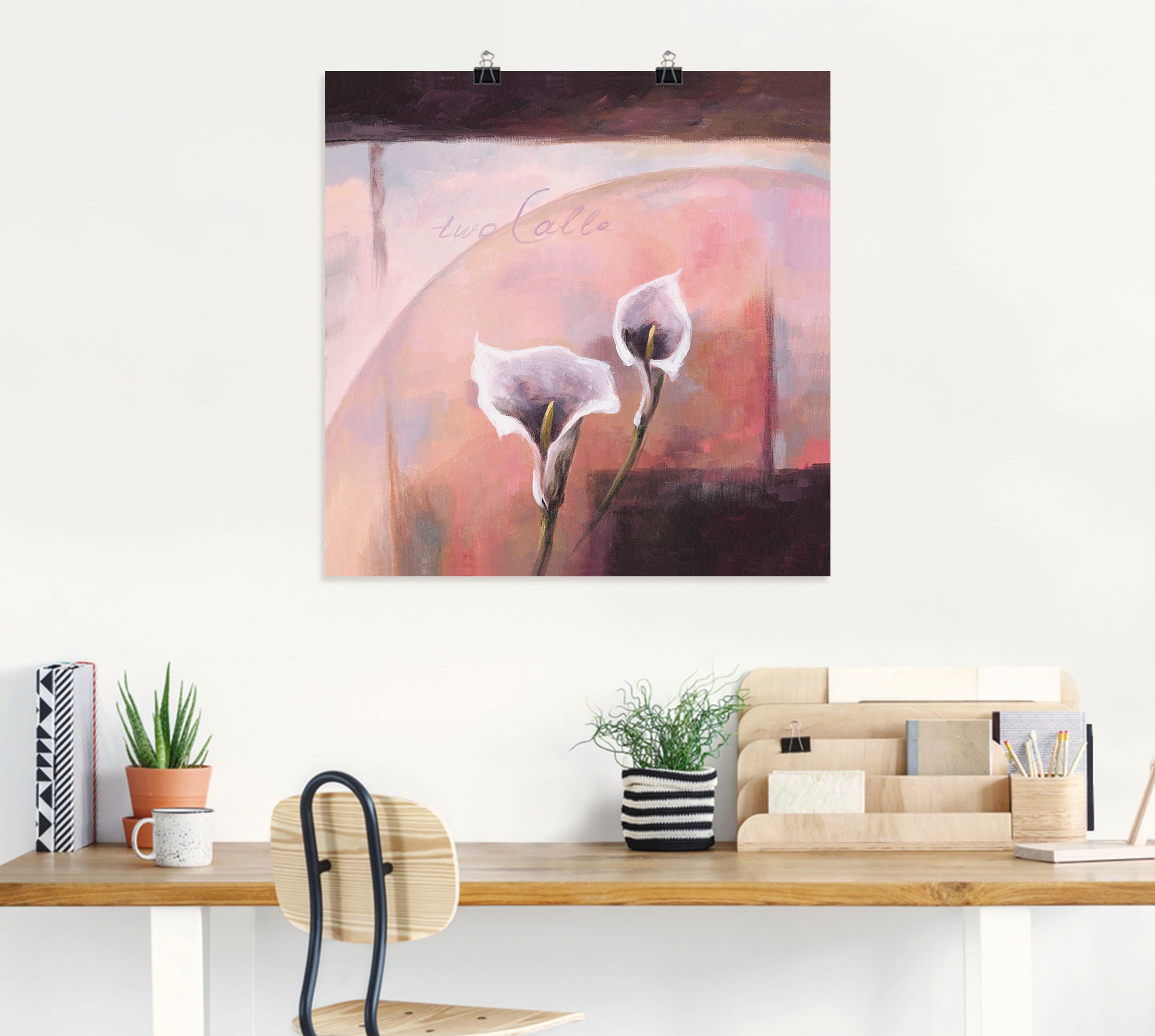 Artland Wandbild »Zwei Callas«, Blumen, (1 St.), als Alubild, Leinwandbild, Wandaufkleber oder Poster in versch. Größen