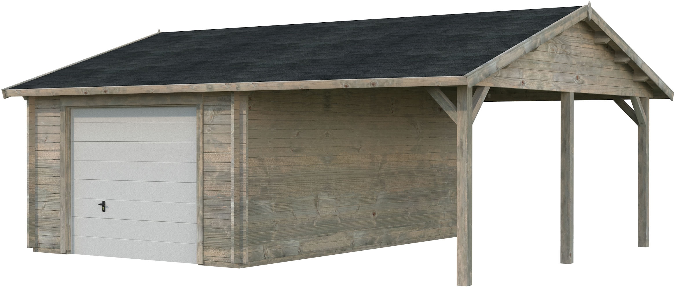 Palmako Garage "Roger, mit Sektionaltor" BxTxH: 703x619x316 cm