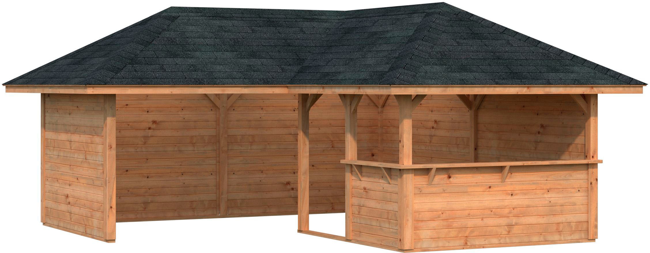 Holzpavillon »Bianca 24,9 m² Set 2«, BxTxH: 588x588x323 cm