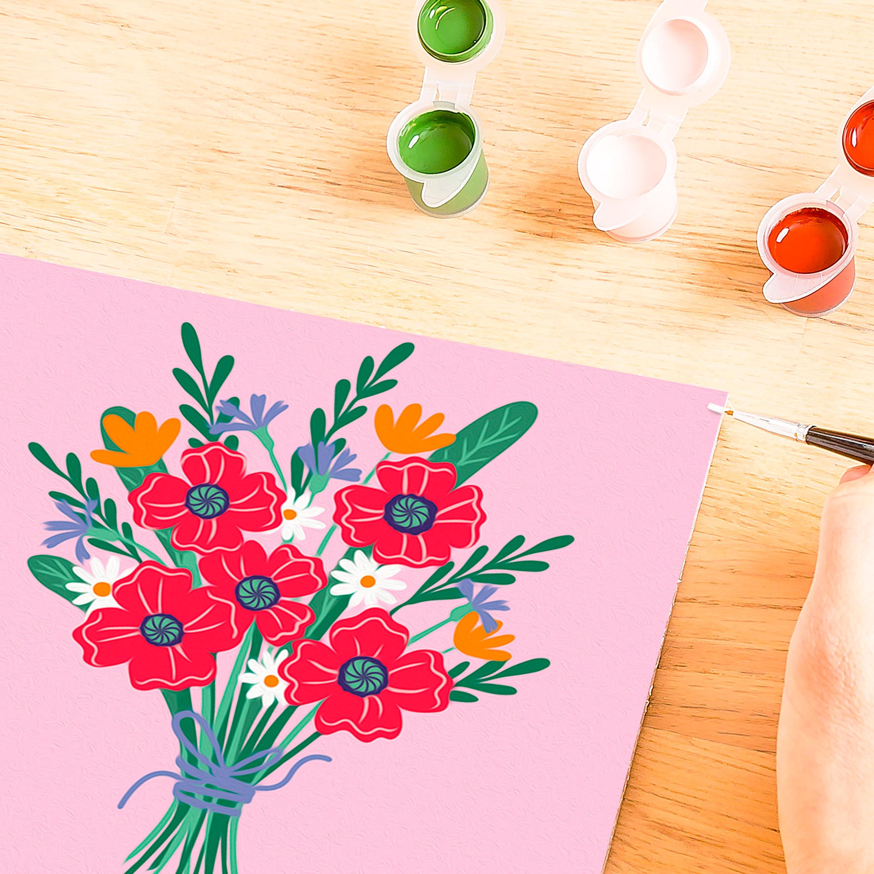 Ravensburger Malen nach Zahlen »CreArt, Mohnblumenstrauß«, für Erwachsene; Made in Europe