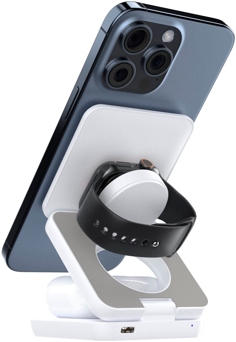 Technaxx Smartphone-Ladegerät »Faltbare kabellose 3in1 Schnellladestation TX-316«