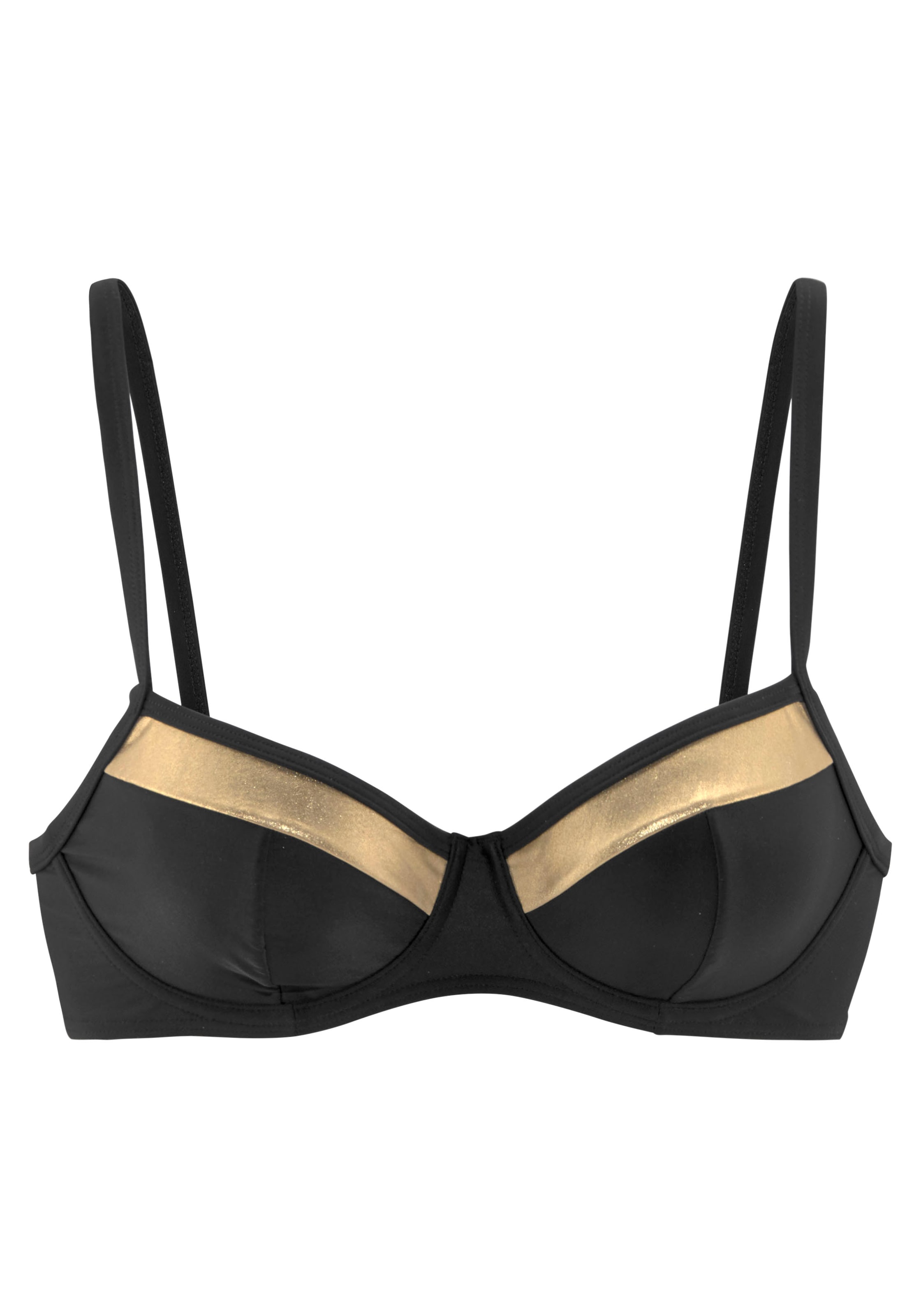LASCANA Bügel-Bikini-Top »Elodie«, mit trendigem Materialeinsatz