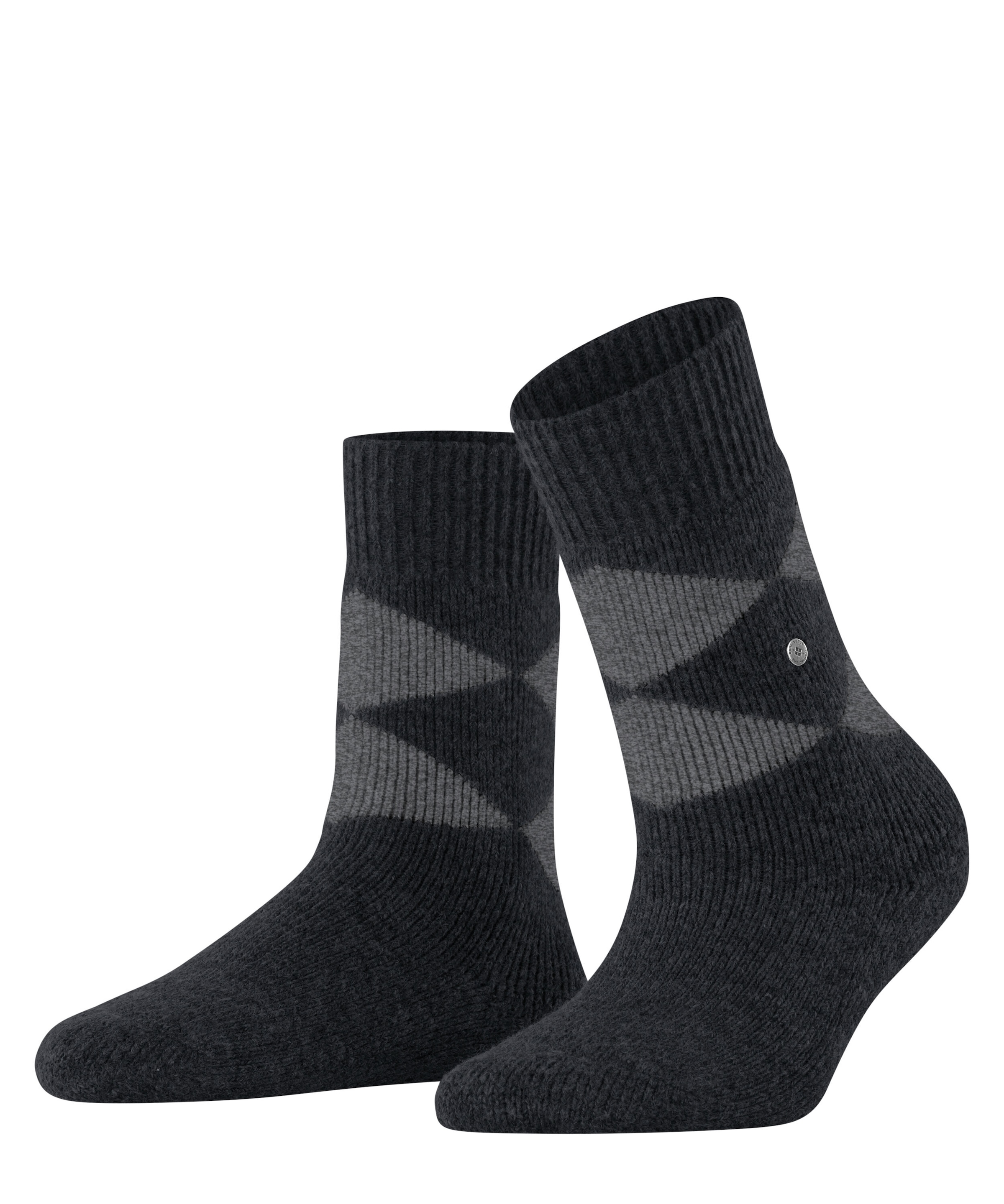 Burlington "Cosy Argyle" Einheitsgröße 36-41, Argyle-Muster, wärmend, Vollplüsch innen