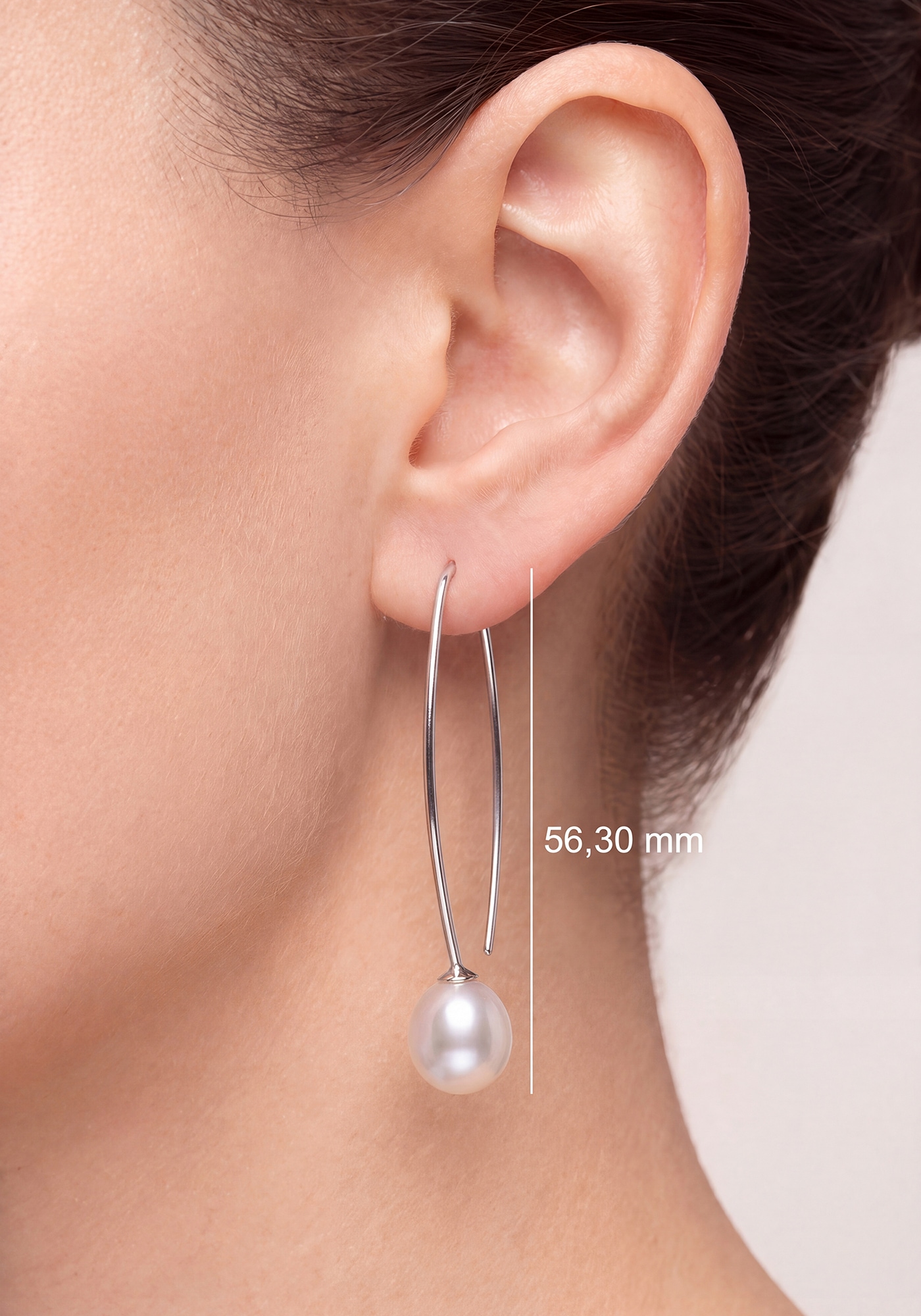 JOBO Perlenohrringe 925 Silber mit Süßwasser-Zuchtperlen