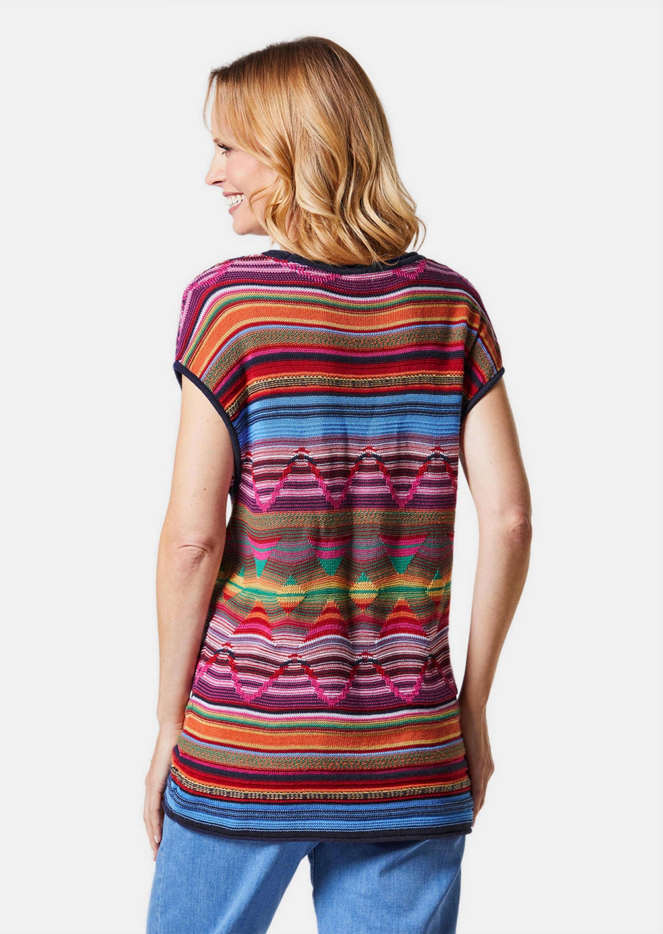 GOLDNER Strickpullover »Stricktop Bequemes Top mit kombinationsstarkem Dessin«