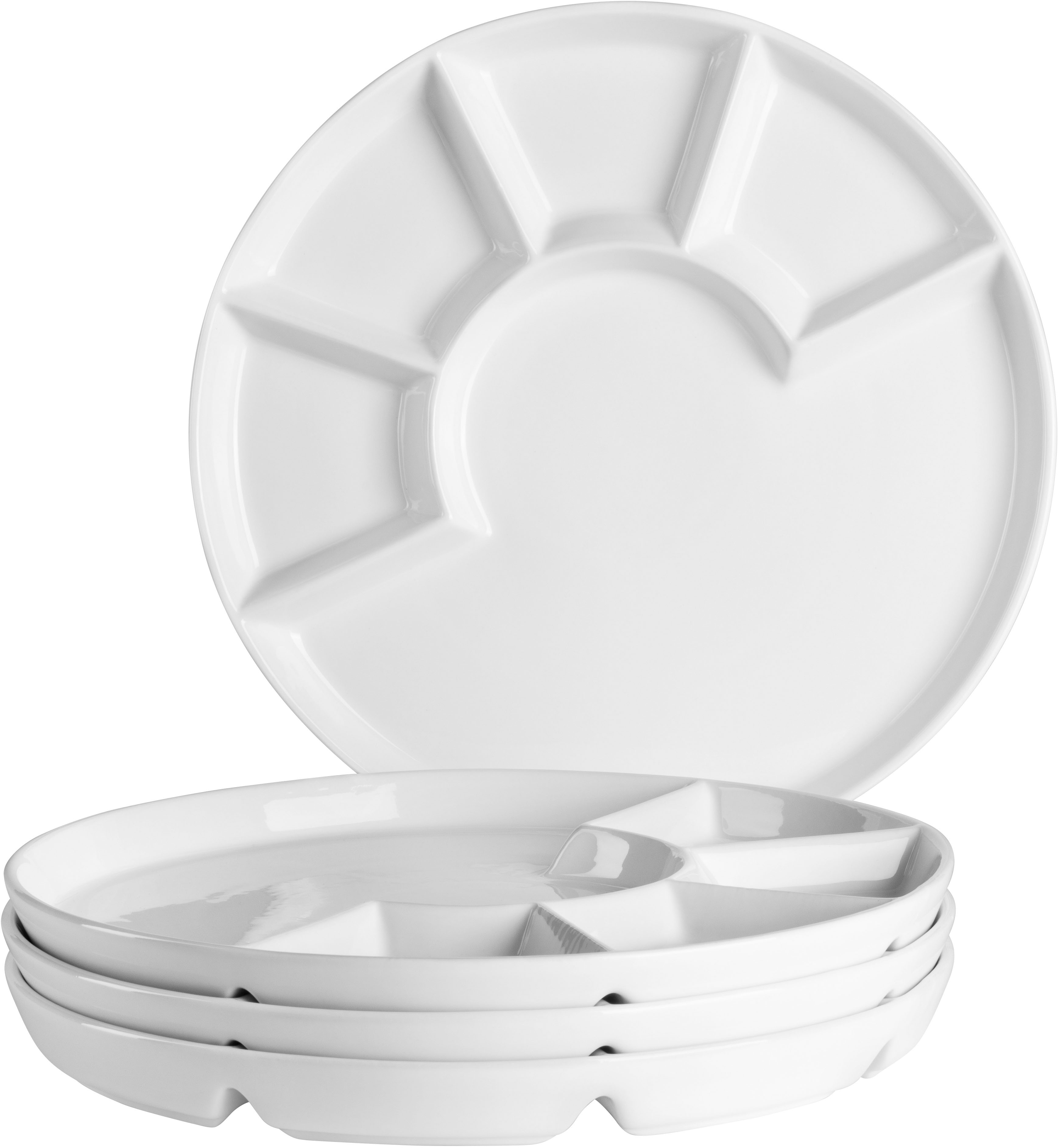 MÄSER Fondueteller "Fondueteller Ø 24 cm, aus Porzellan" Teller Set