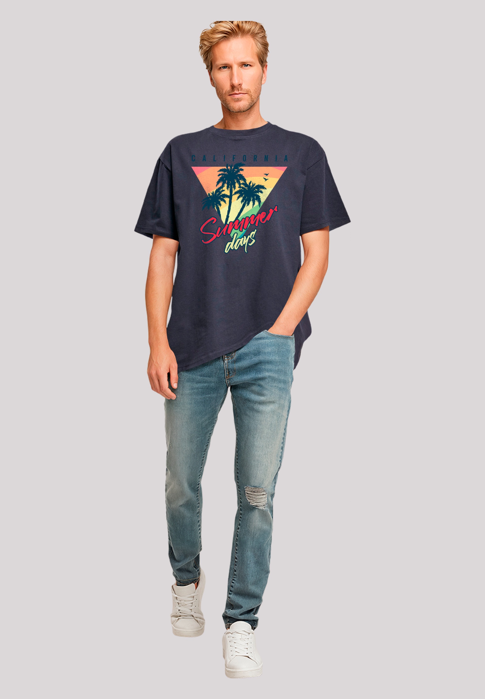 F4NT4STIC T-Shirt »California Palmen Retro«, Premium Qualität