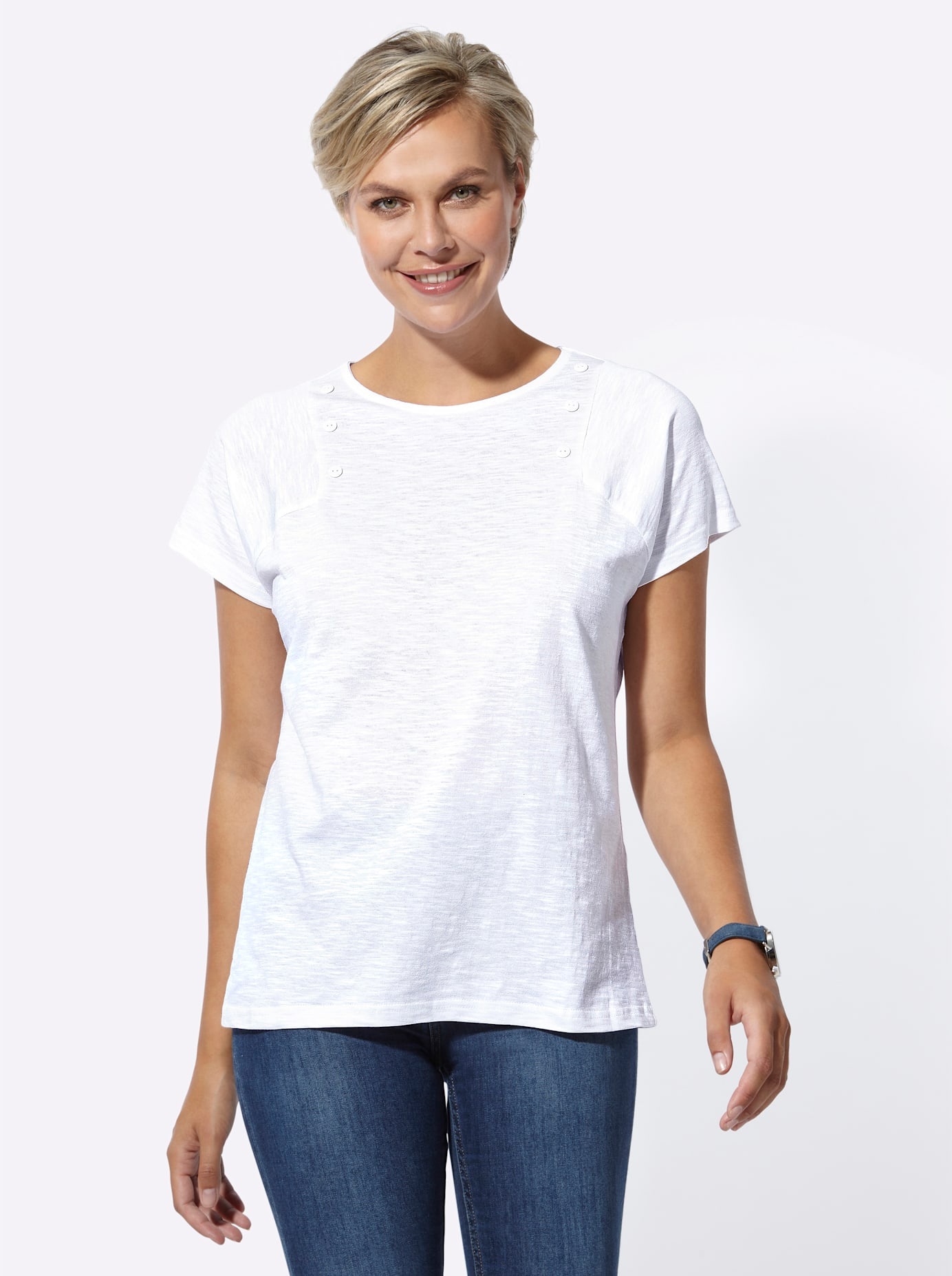 Classic Basics Kurzarmshirt "Shirt" 1 Stk. tlg. günstig online kaufen