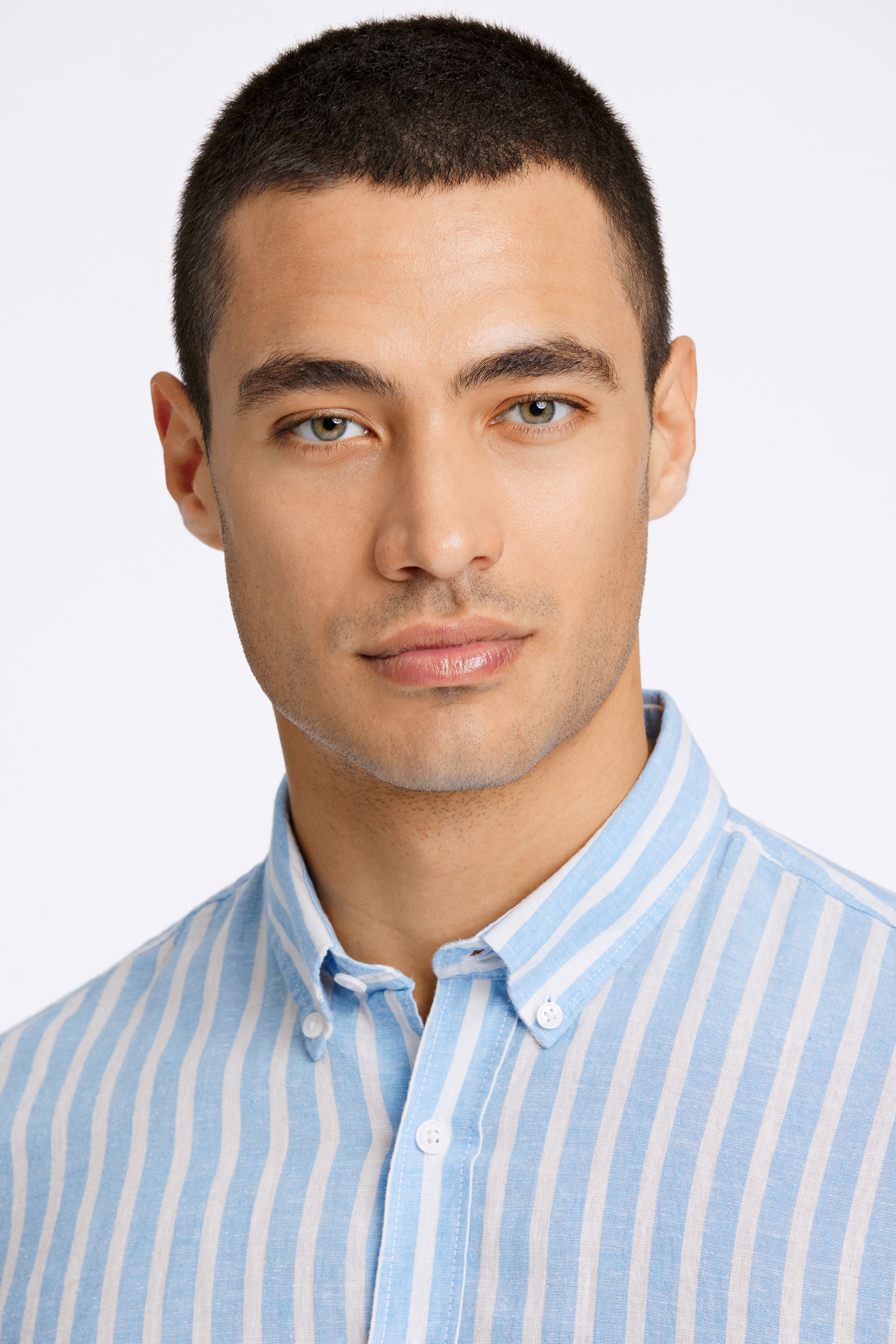 LINDBERGH Leinenhemd langarm aus Leinen und mit Streifen-Muster