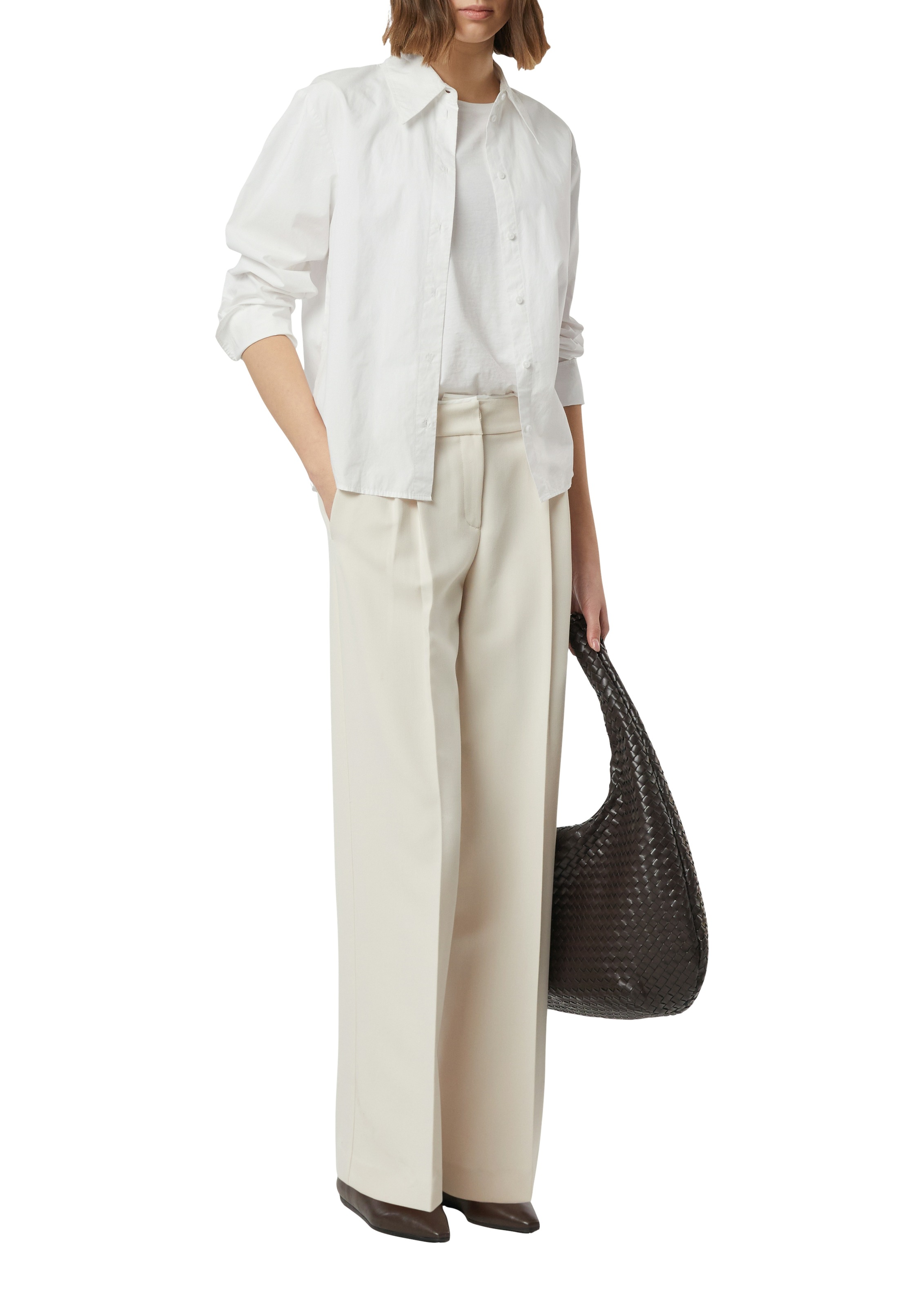 Comma Stoffhose mit geradem Bein und Bundfalten günstig online kaufen