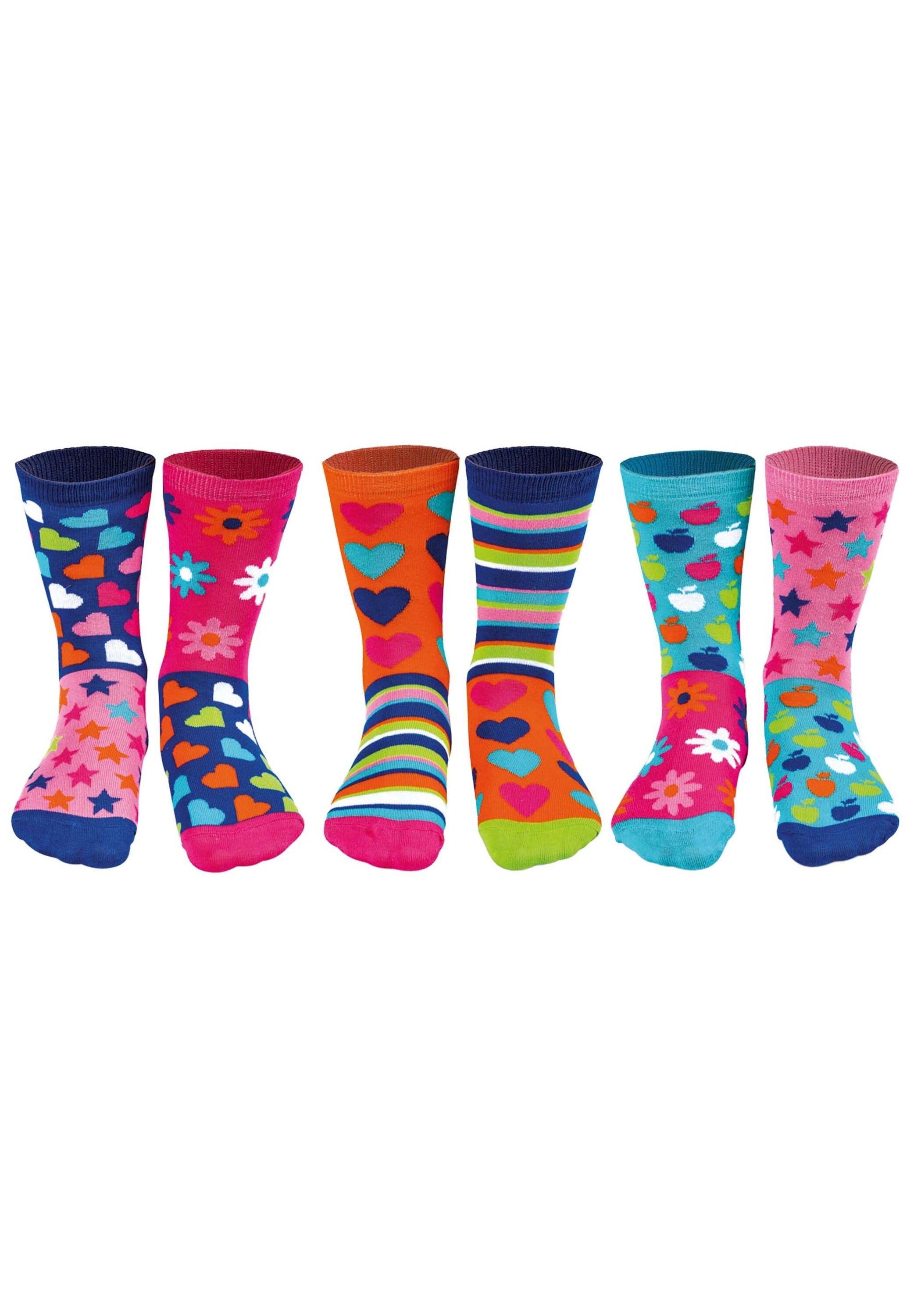 UNITED ODDSOCKS Mädchen Kurzsocken "Socken 3er Pack", Gr. 30,5hop, skip, funk, Obermaterial: 76% Baumwolle CO. 23% Polyamid PA. 1% Elasthan EL.,