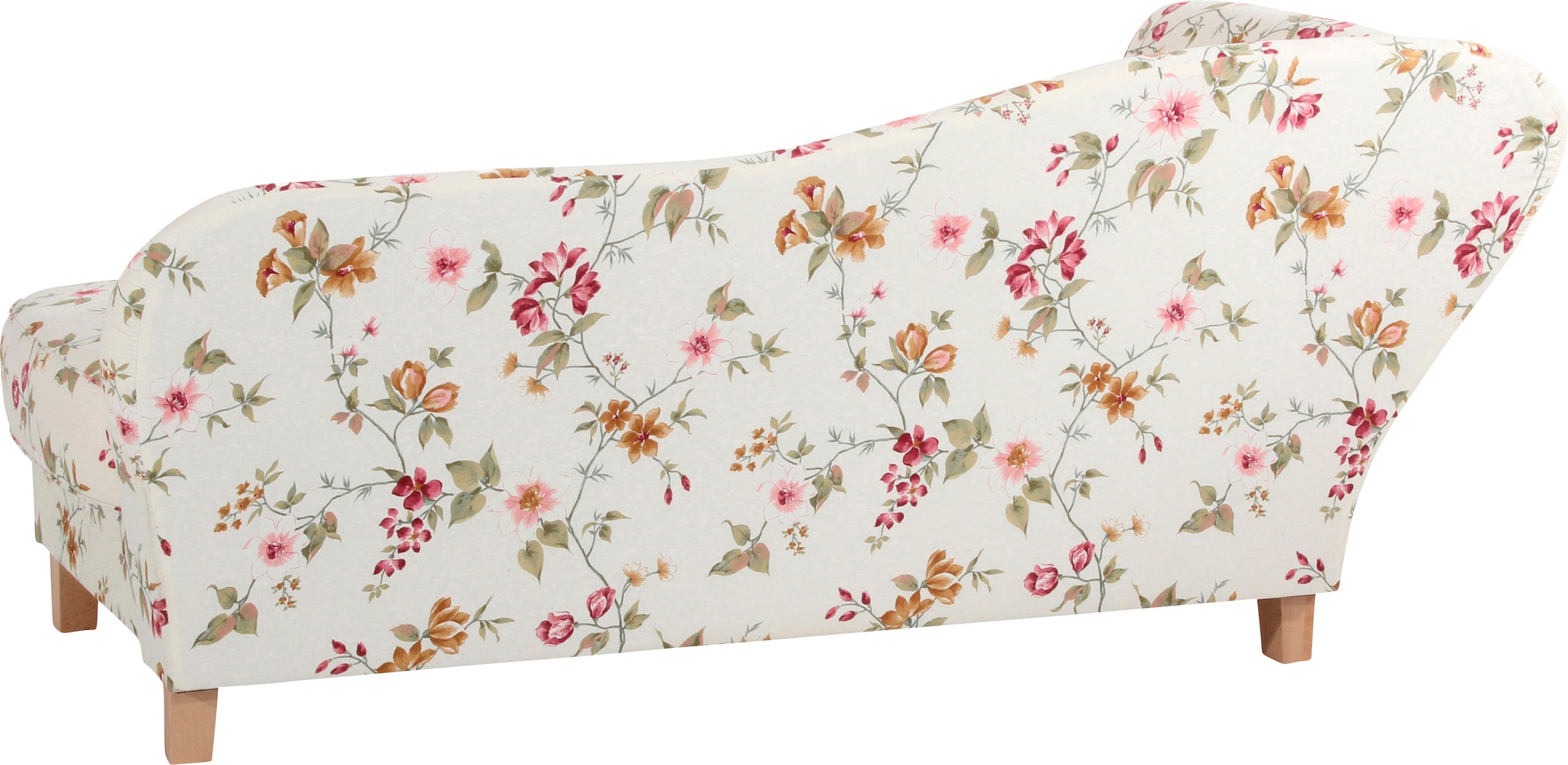 Max Winzer® Recamiere »Saturn mit verstellbarer Armlehne für hohen Sitz- und Relaxkomfort«, Armlehne links oder rechts, mit Blumenmuster, inkusive 4 Kissen