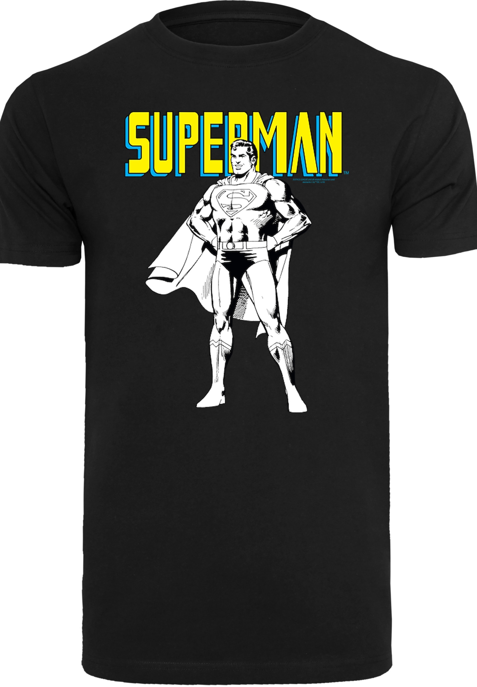 F4NT4STIC T-Shirt »DC Comics Superman Mono Action Pose«, Herren,Premium Merch,Regular-Fit,Basic,Bedruckt
