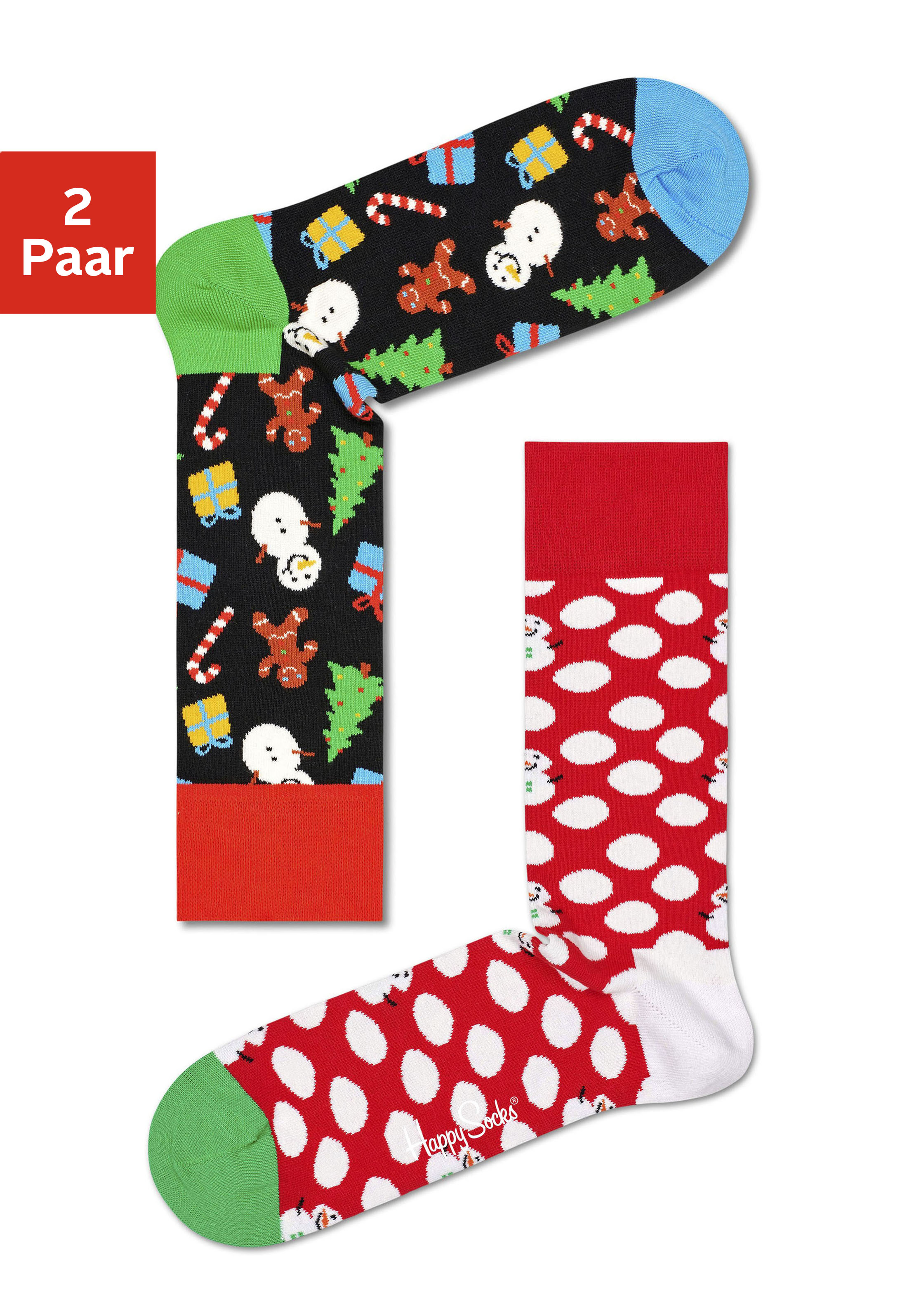 Happy Socks Socken, (2 Paar), mit winterlich-weihnachtlichen Motiven