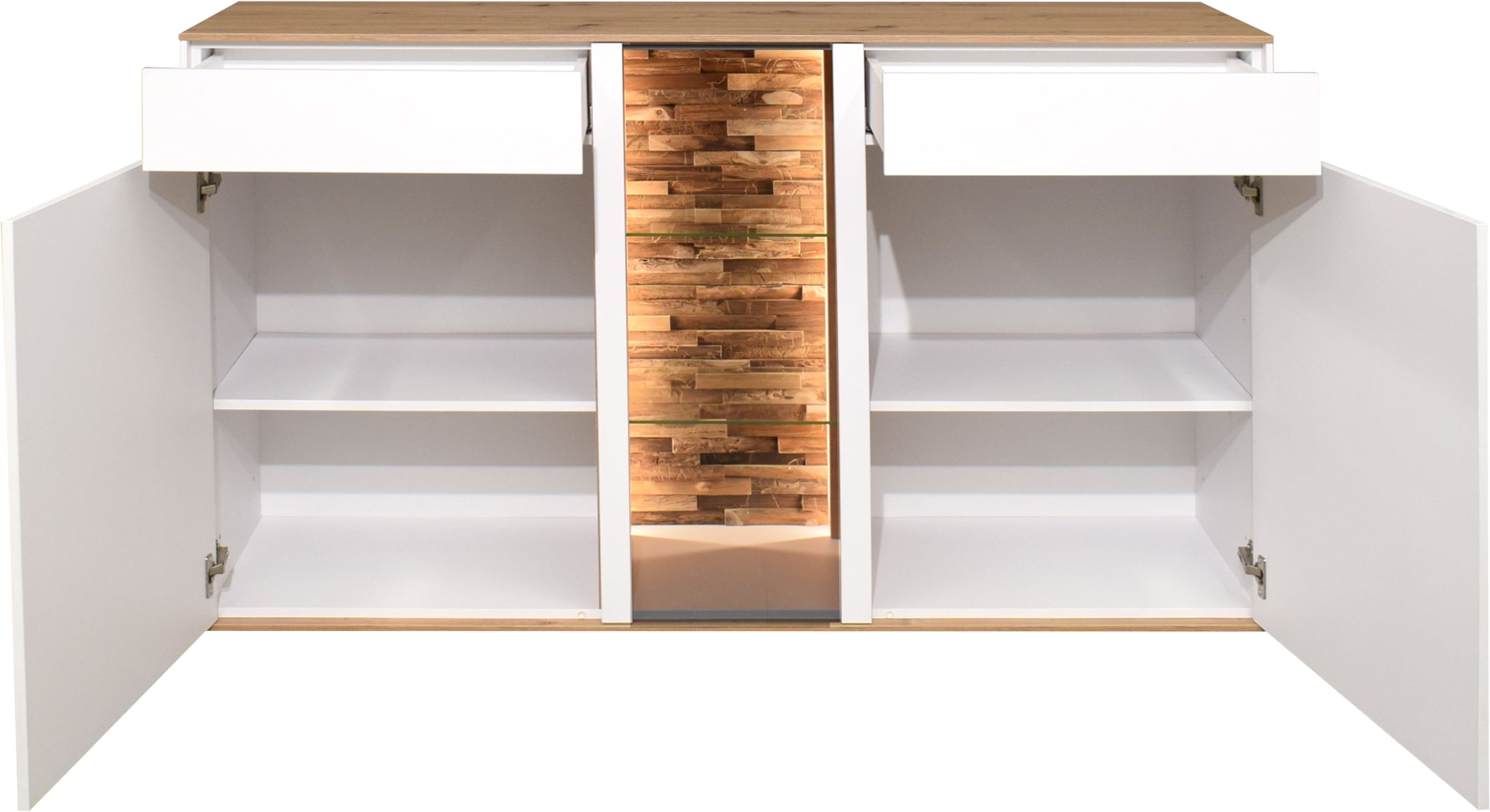 Mäusbacher Kommode Faro Sideboard B 159 cm, inkl. Beleuchtung, Push to open Funktion