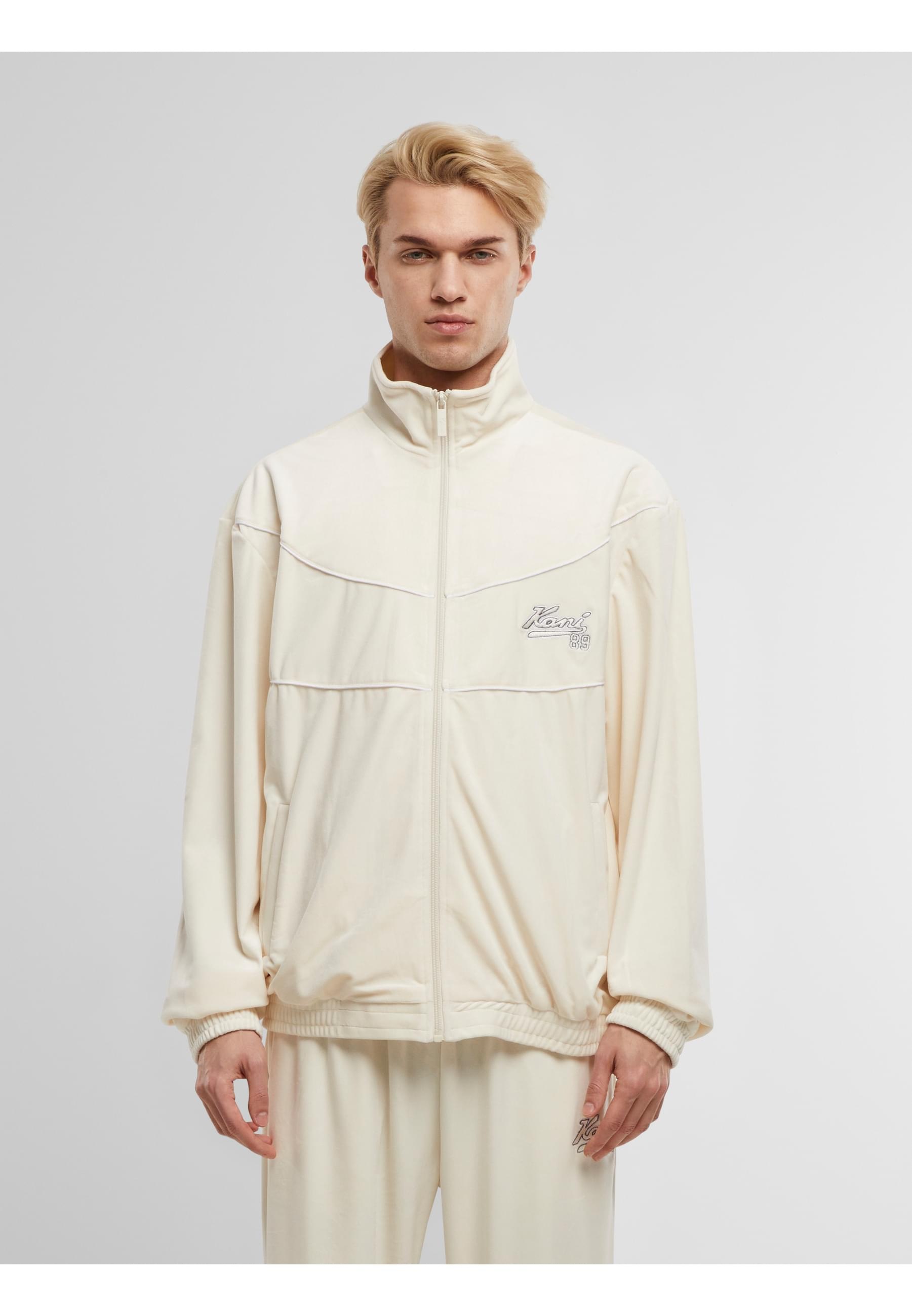Karl Kani Trainingsjacke »Karl Kani Kani Varsity Velours Trackjacket«, (1 St.), ohne Kapuze