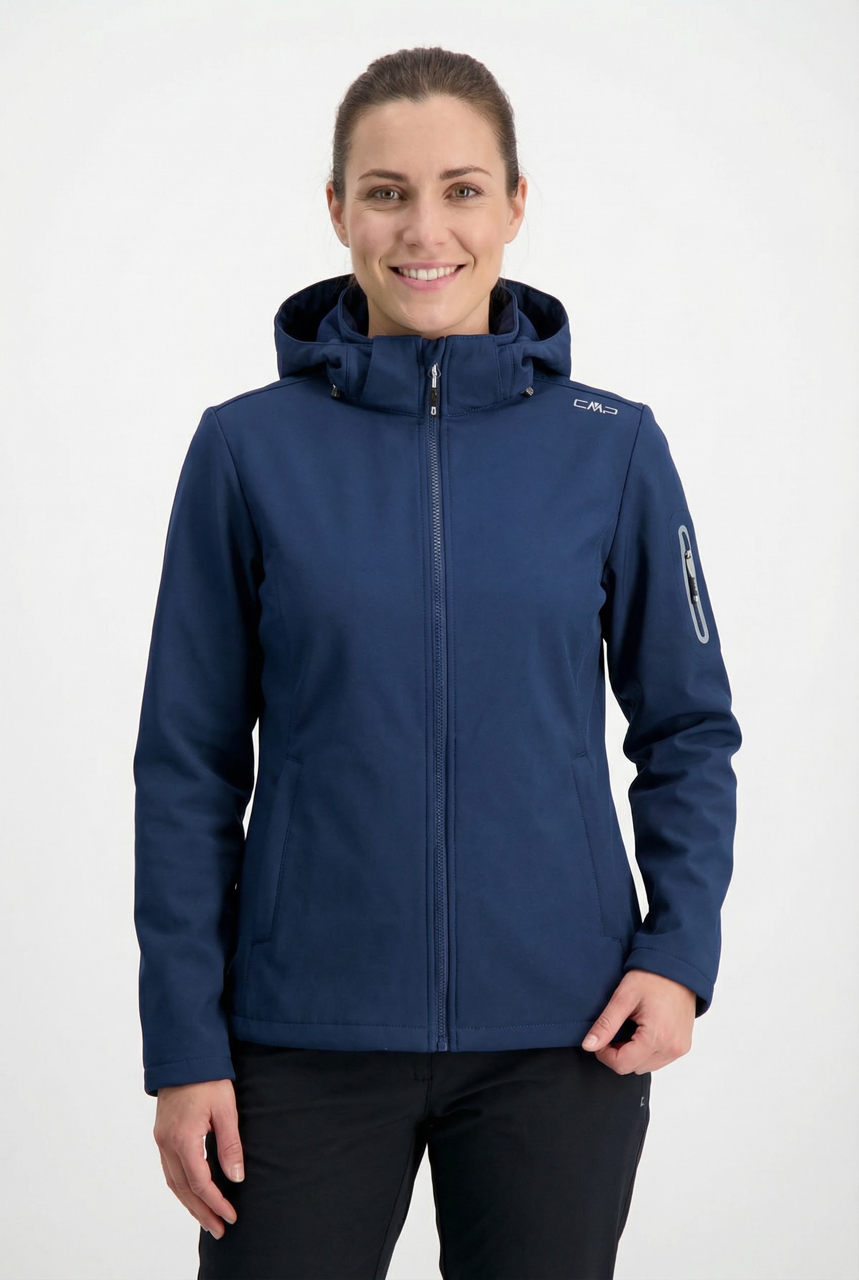 CMP Softshelljacke "WOMAN JACKET DET HOOD" mit Kapuze mit Kapuze, wind- und wasserabweisend