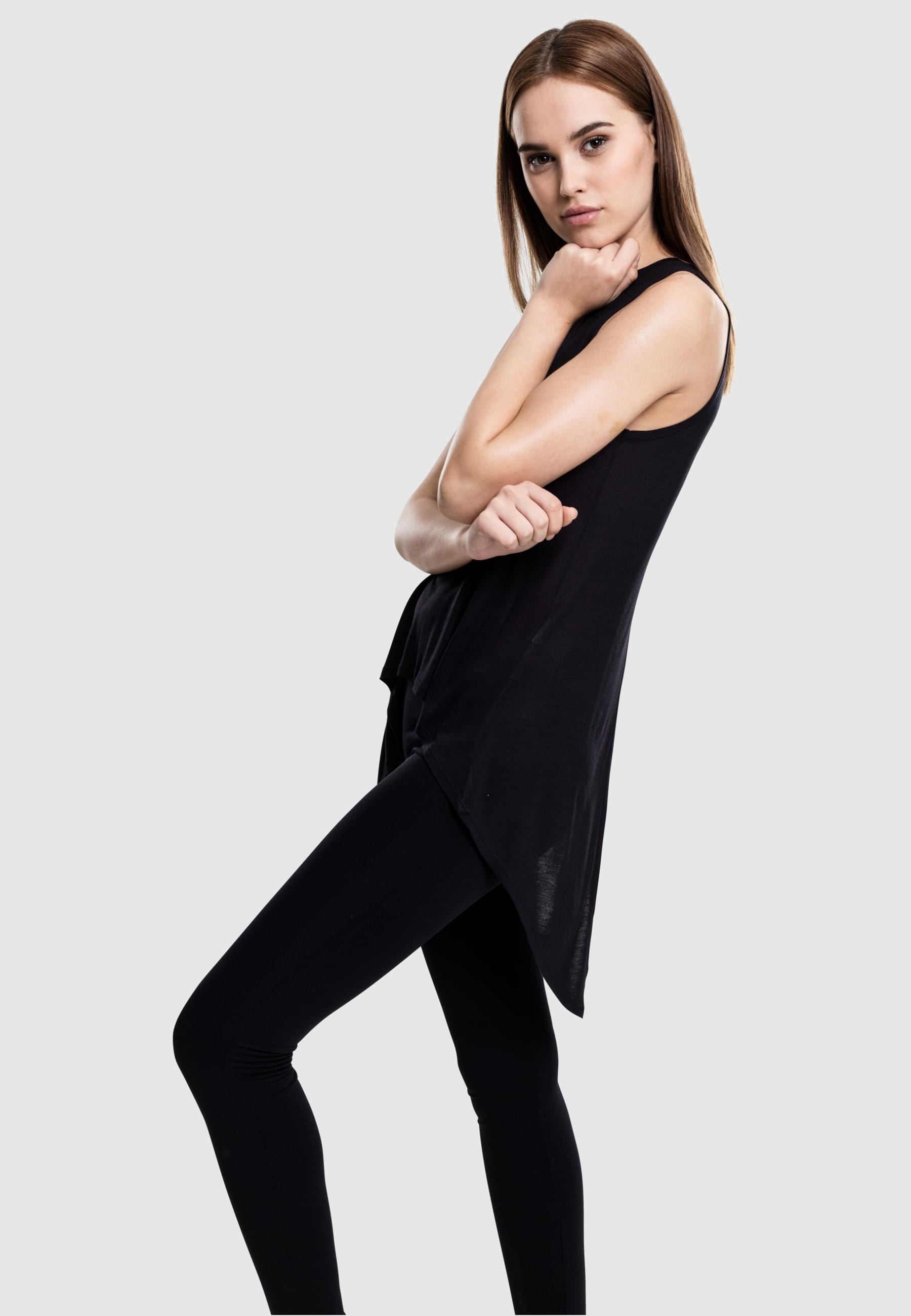 URBAN CLASSICS Muskelshirt »Urban Classics Damen Ladies HiLo Viscose Top«, (1 tlg.)