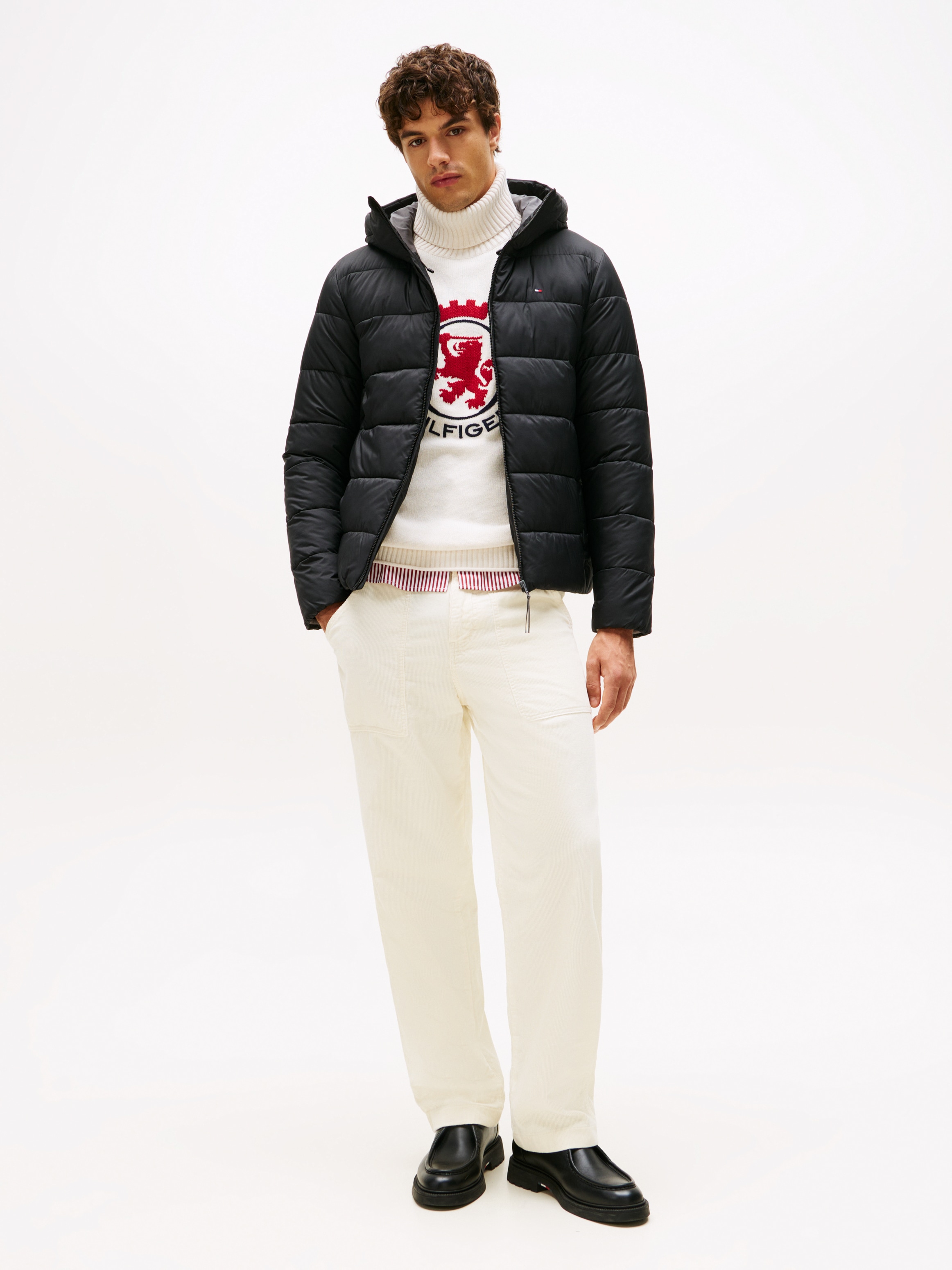 Tommy Hilfiger Steppjacke »MID WEIGHT HOODED JACKET«, mit Kapuze, Winterjacke, Übergangsjacke