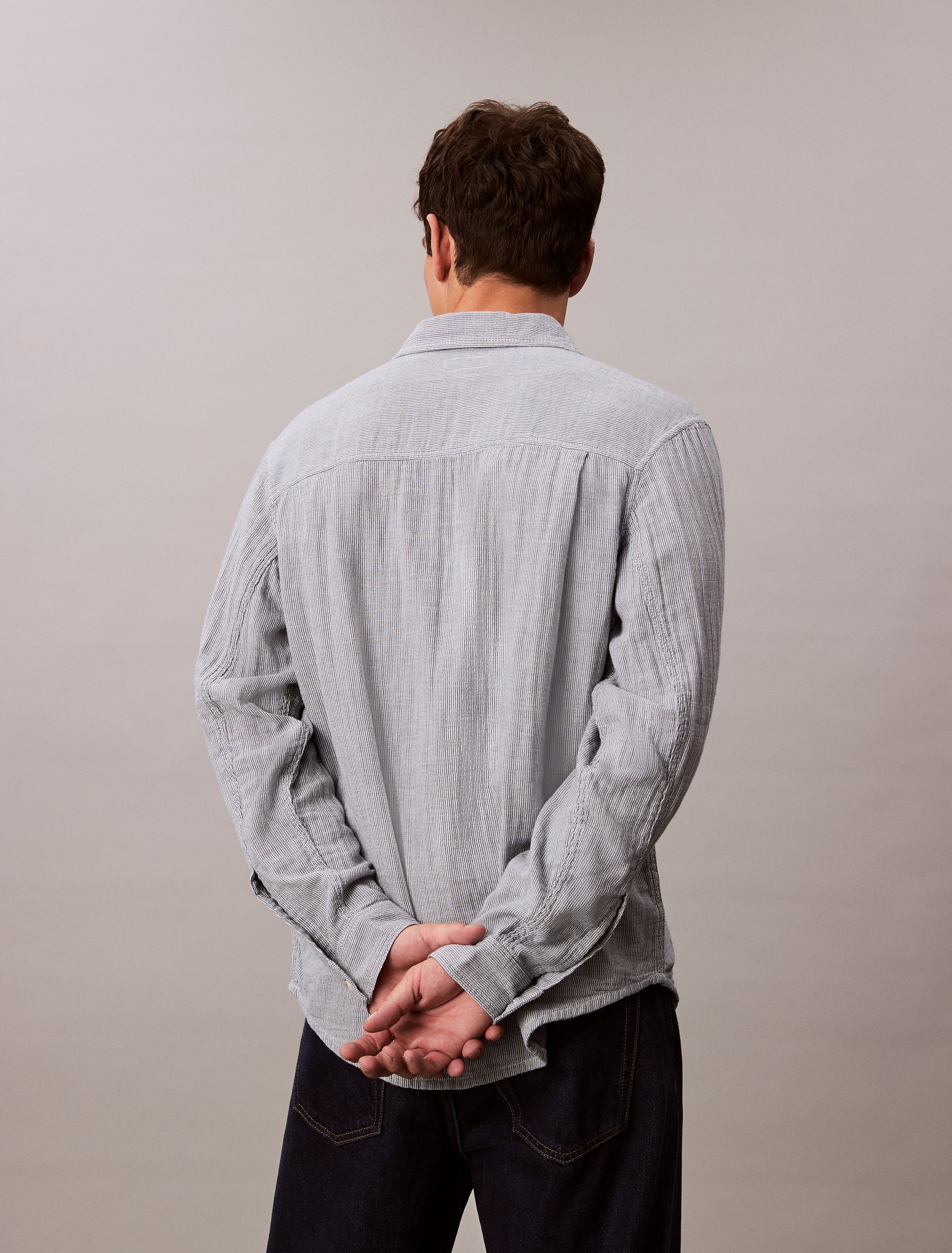 Calvin Klein Jeans Langarmhemd »CASUAL CLASSIC«, Mit Rundhalsausschnitt