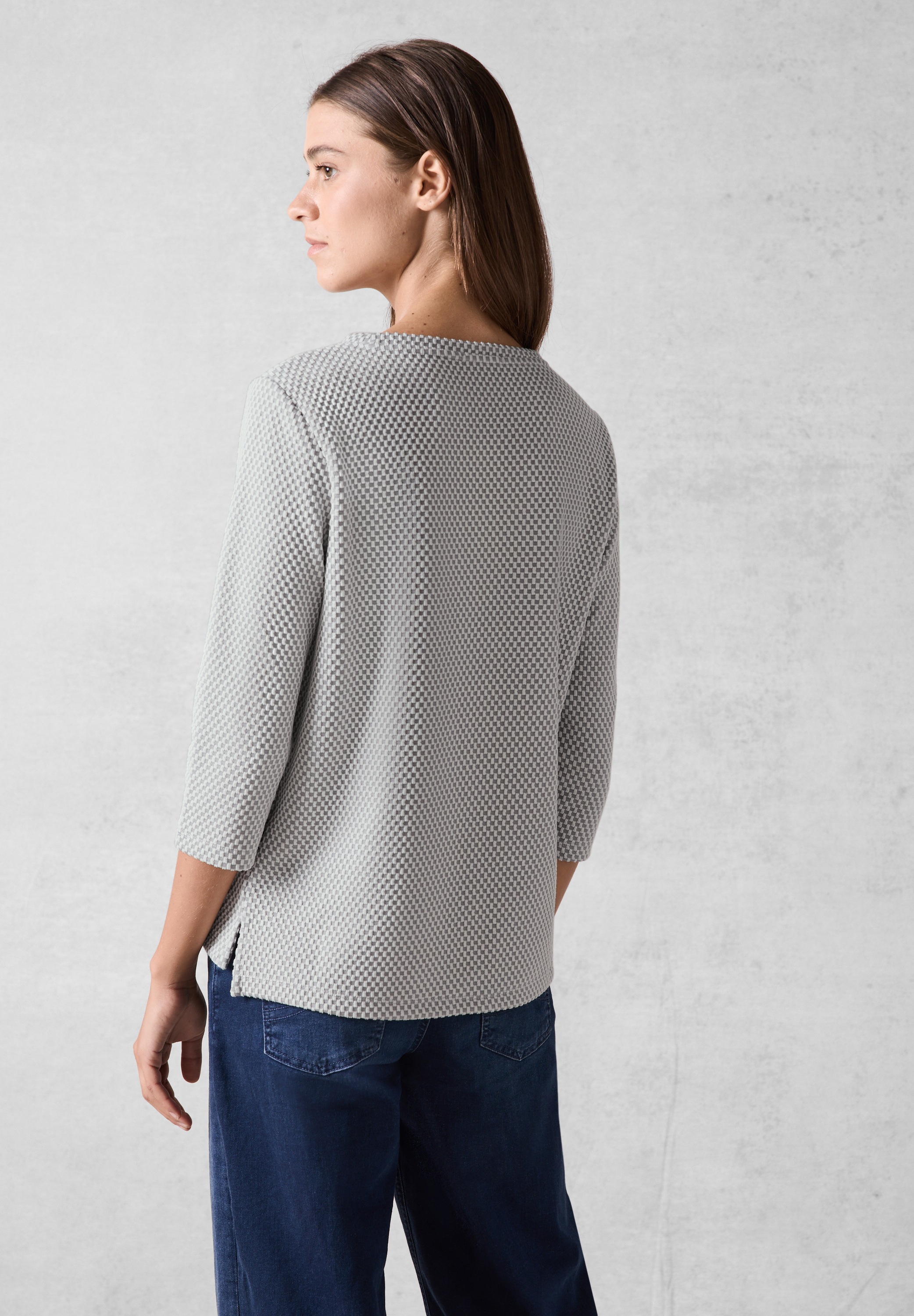 Cecil 3/4-Arm-Shirt, mit U-Boot-Ausschnitt