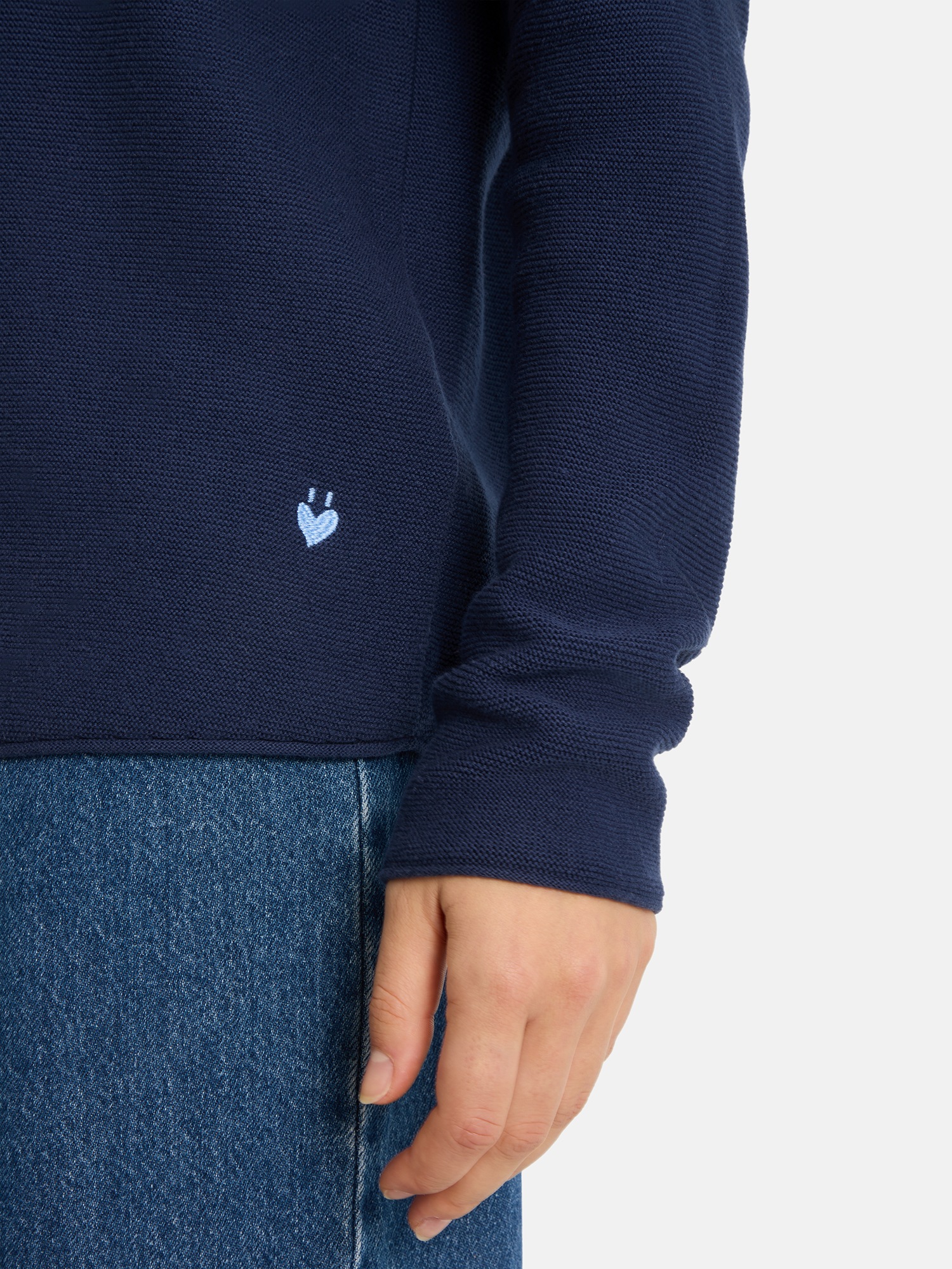 Thumbnail - Lieblingsstück Rundhalspullover "BiancaEP" aus reiner Baumwolle, unifarbenes Design