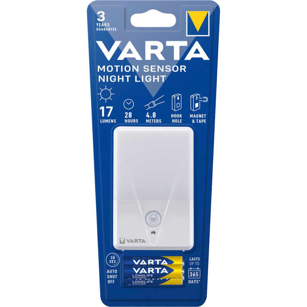 VARTA Nachtlicht »VARTA Motion Sensor Nachtlicht ist batteriebetrieben inkl. 3xAAA«