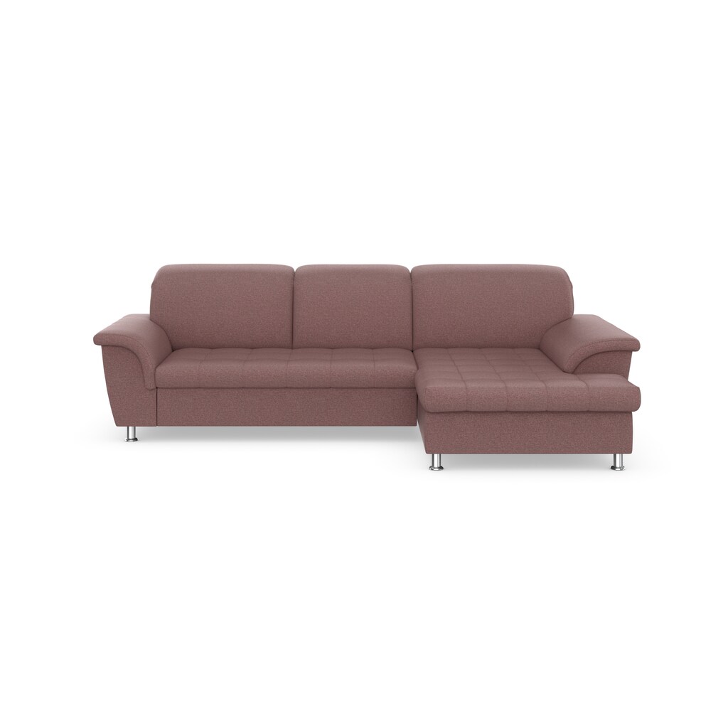 DOMO collection Ecksofa Franzi, wahlweise mit Bettfunktion, Bettkasten und Kopfteilverstellung