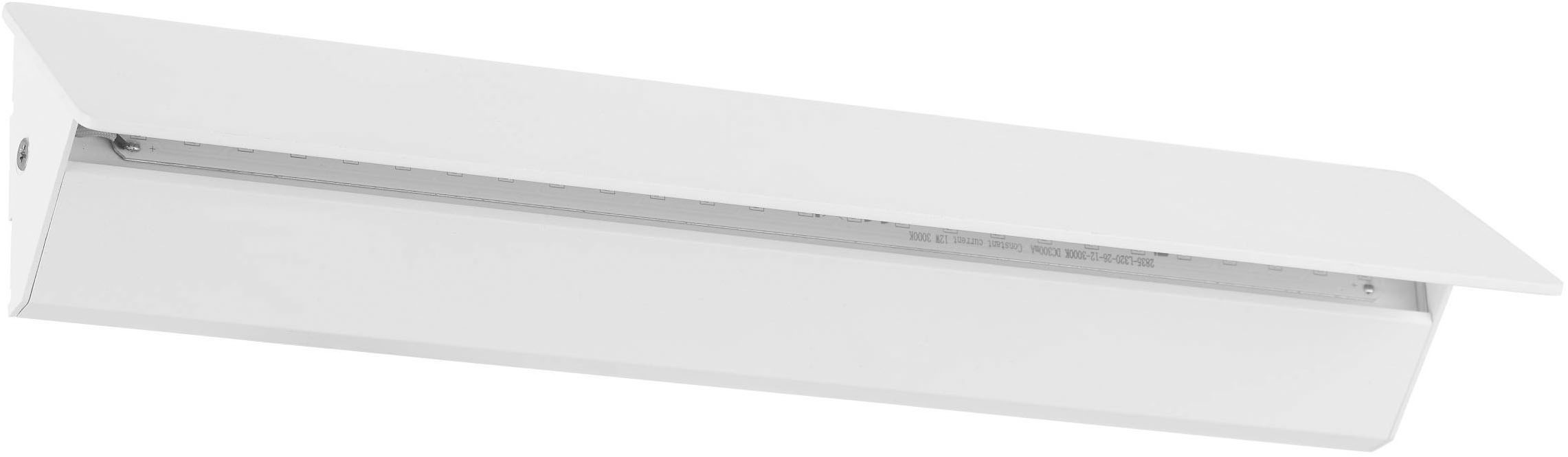 EGLO Wandleuchte »Zubialde LED Wandlampe, Wandstrahler, Aluminium und Stahl, Flurlampe« LED-Modul 1 Stk. Warmweiß Wand-/Deckenleuchte - L36 x H8 x AL5 cm - weiß - 12W inkl.