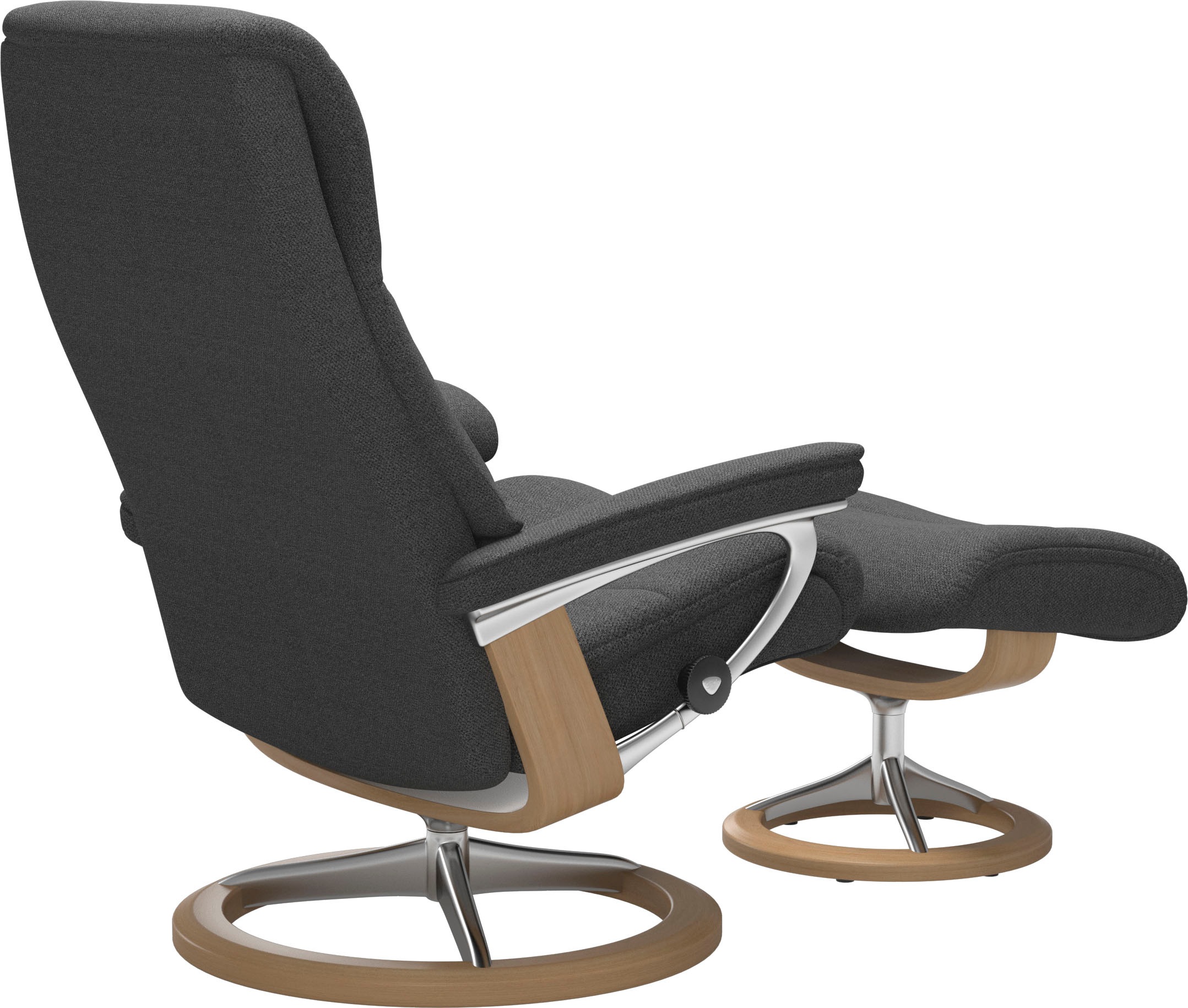 Stressless® Relaxsessel »View«, (Set, Relaxsessel mit Hocker), mit Signature Base, Größe S,Gestell Eiche