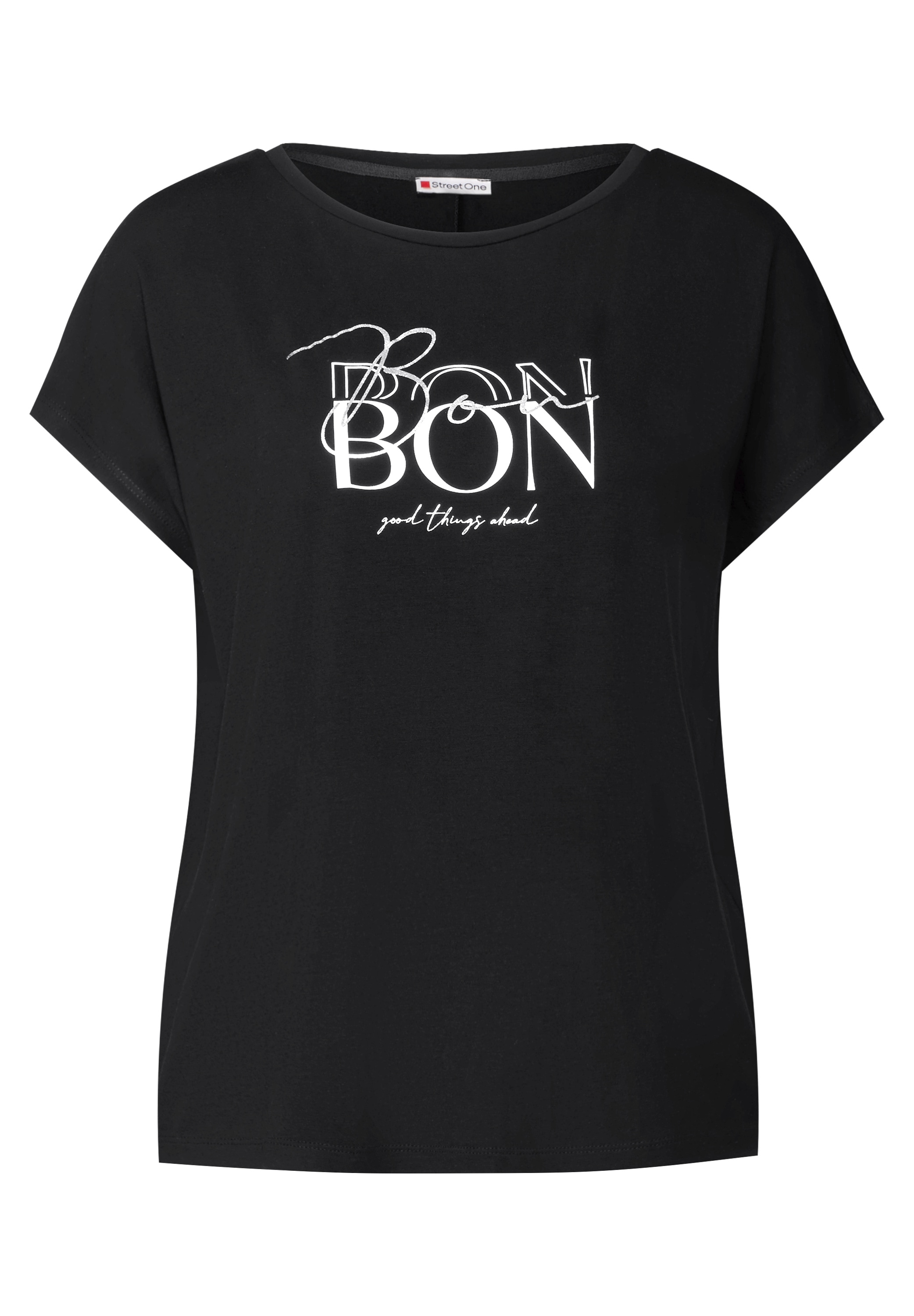 STREET ONE T-Shirt, aus softem Materialmix