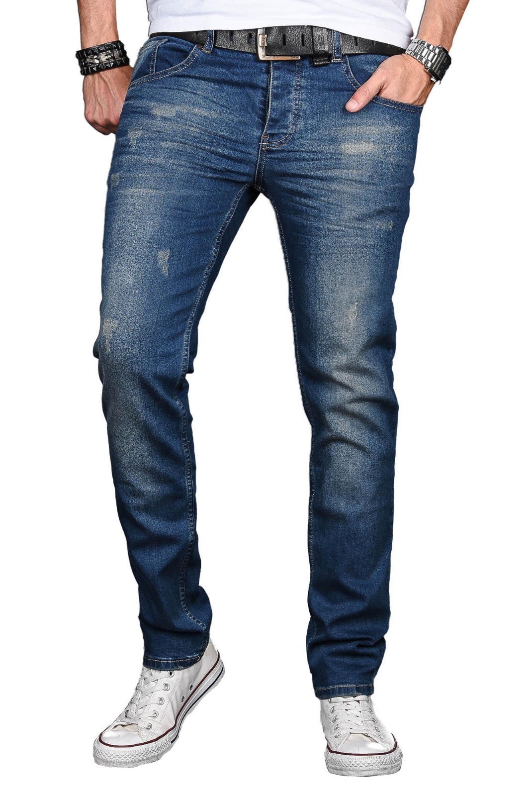 Alessandro Salvarini Slim-fit-Jeans "ASLuca", Stretch mit Elasthan