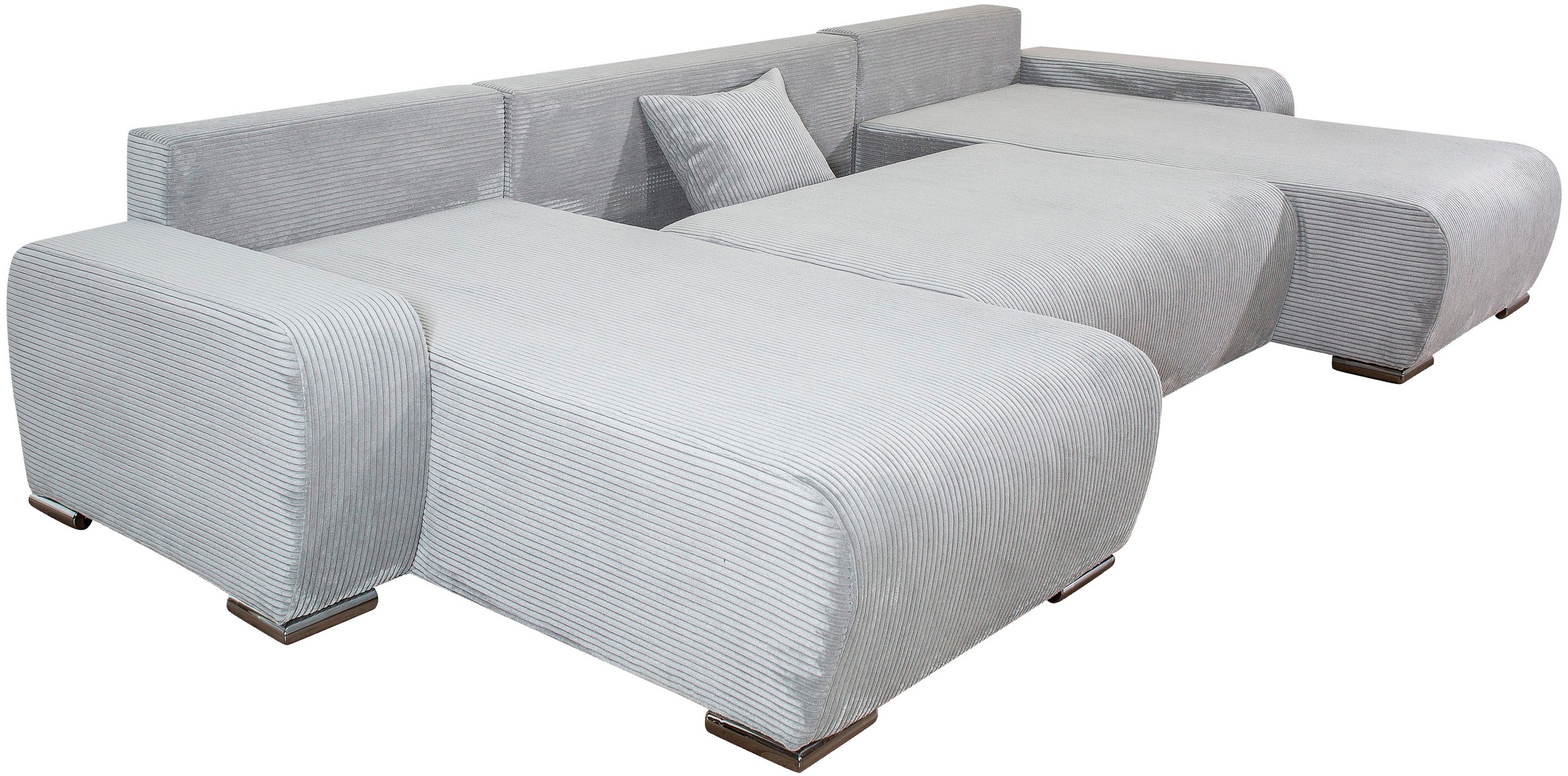 COLLECTION AB Wohnlandschaft »Paola U-Form«, mit Schlaffunktion, Stauraum, Zierkissen und Bonnellfederkern, Cord
