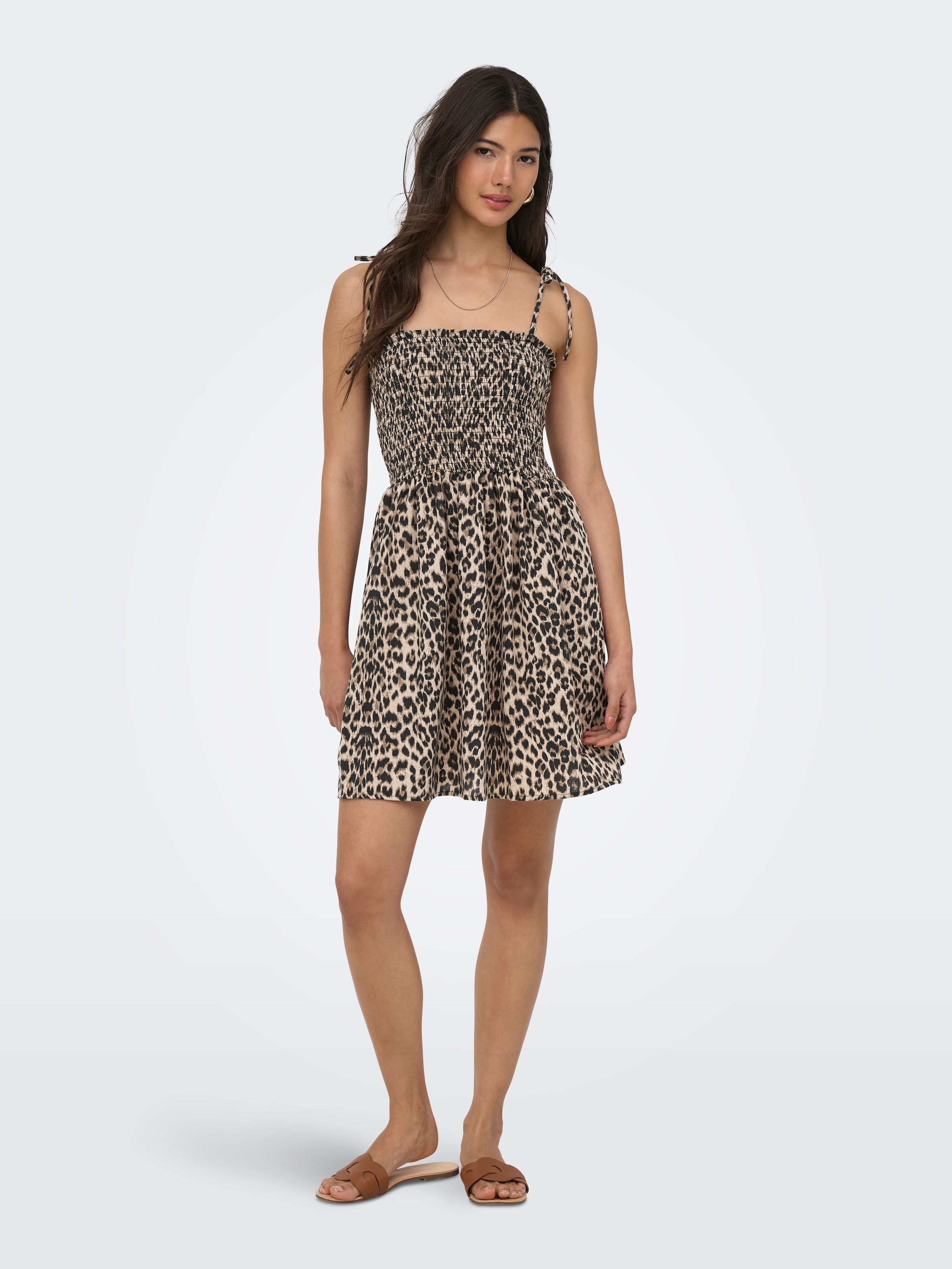 ONLY Sommerkleid »ONLEMMIA SMOCK DRESS PNT« Materialmix, stretch