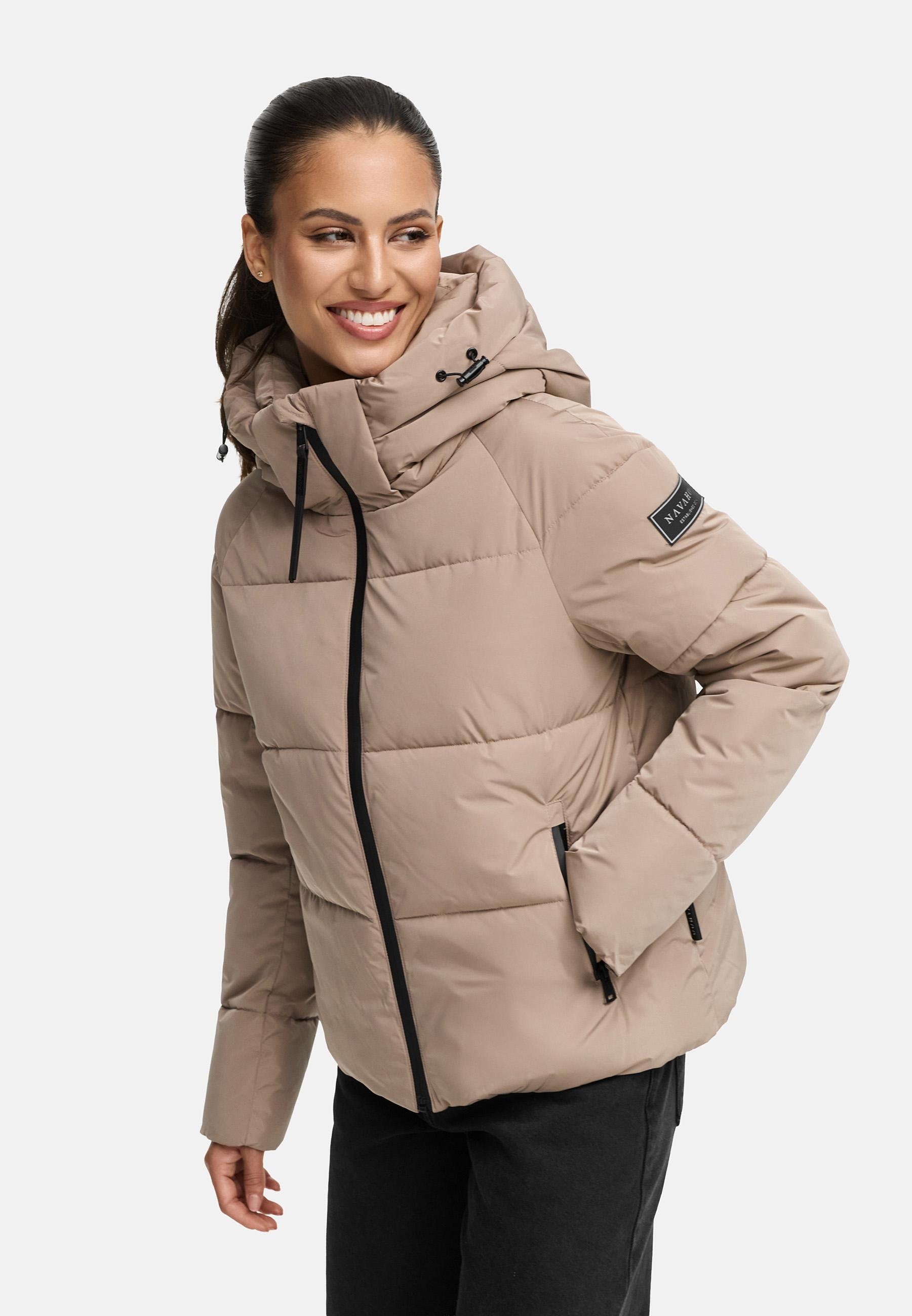 Navahoo Steppjacke »Frostherz XIV«, mit Kapuze, Kurze gesteppte Damen Winterjacke mit abnehmbarer Kapuze