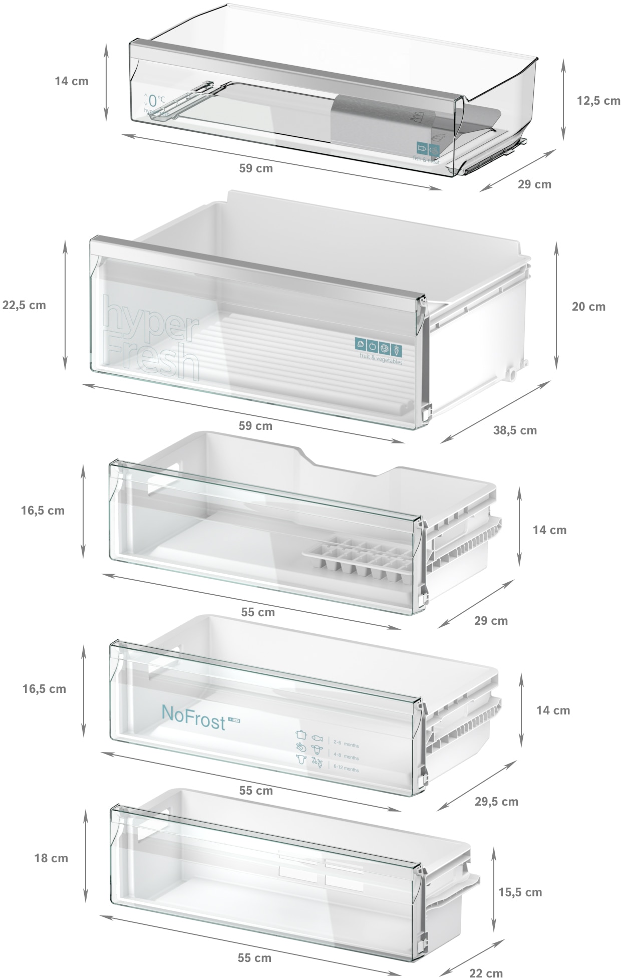 SIEMENS Einbaukühlgefrierkombination iQ500 »KB96NADD1« 193,5 cm hoch 70,8 cm breit