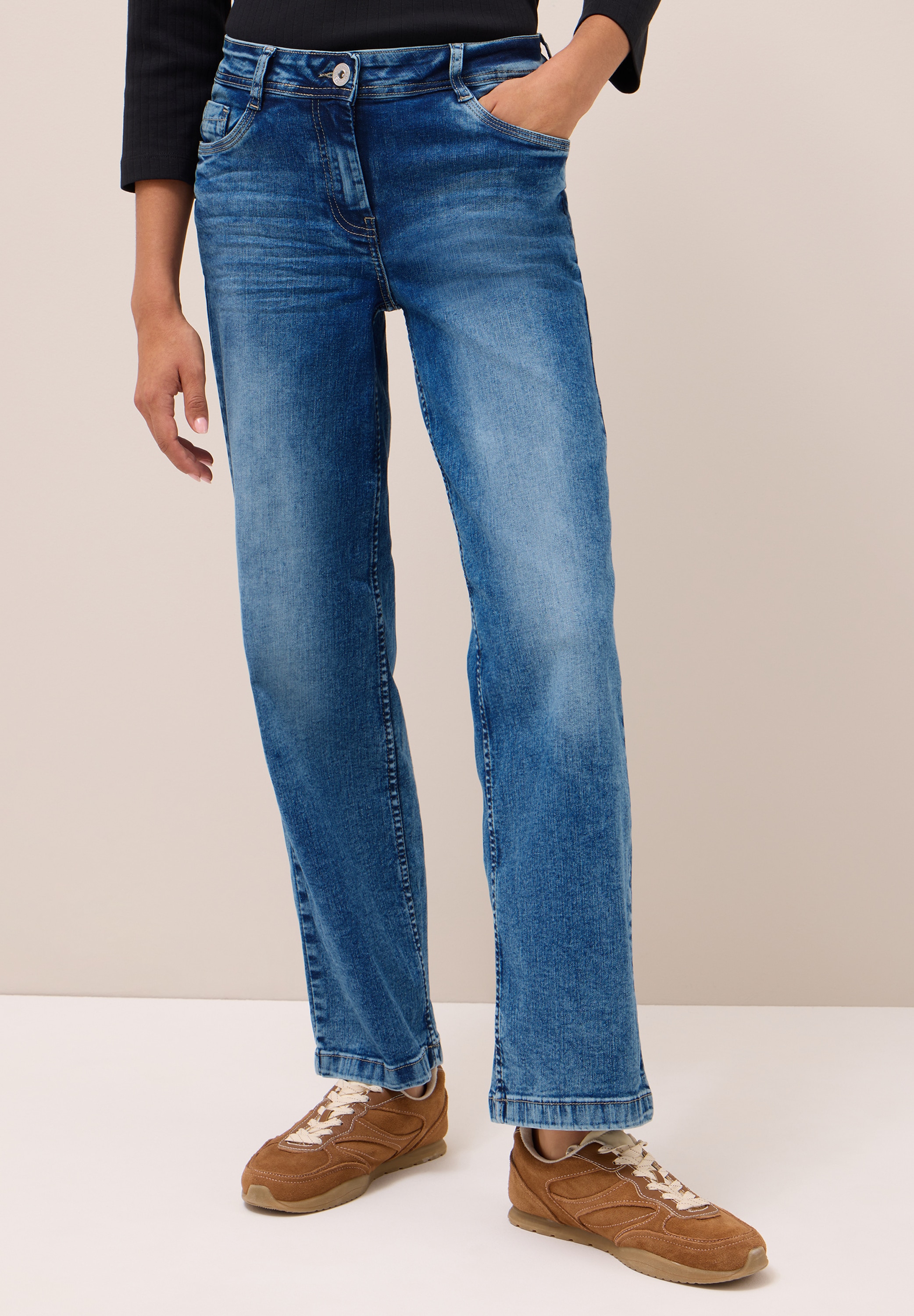 STREET ONE Loose-fit-Jeans, High Waist