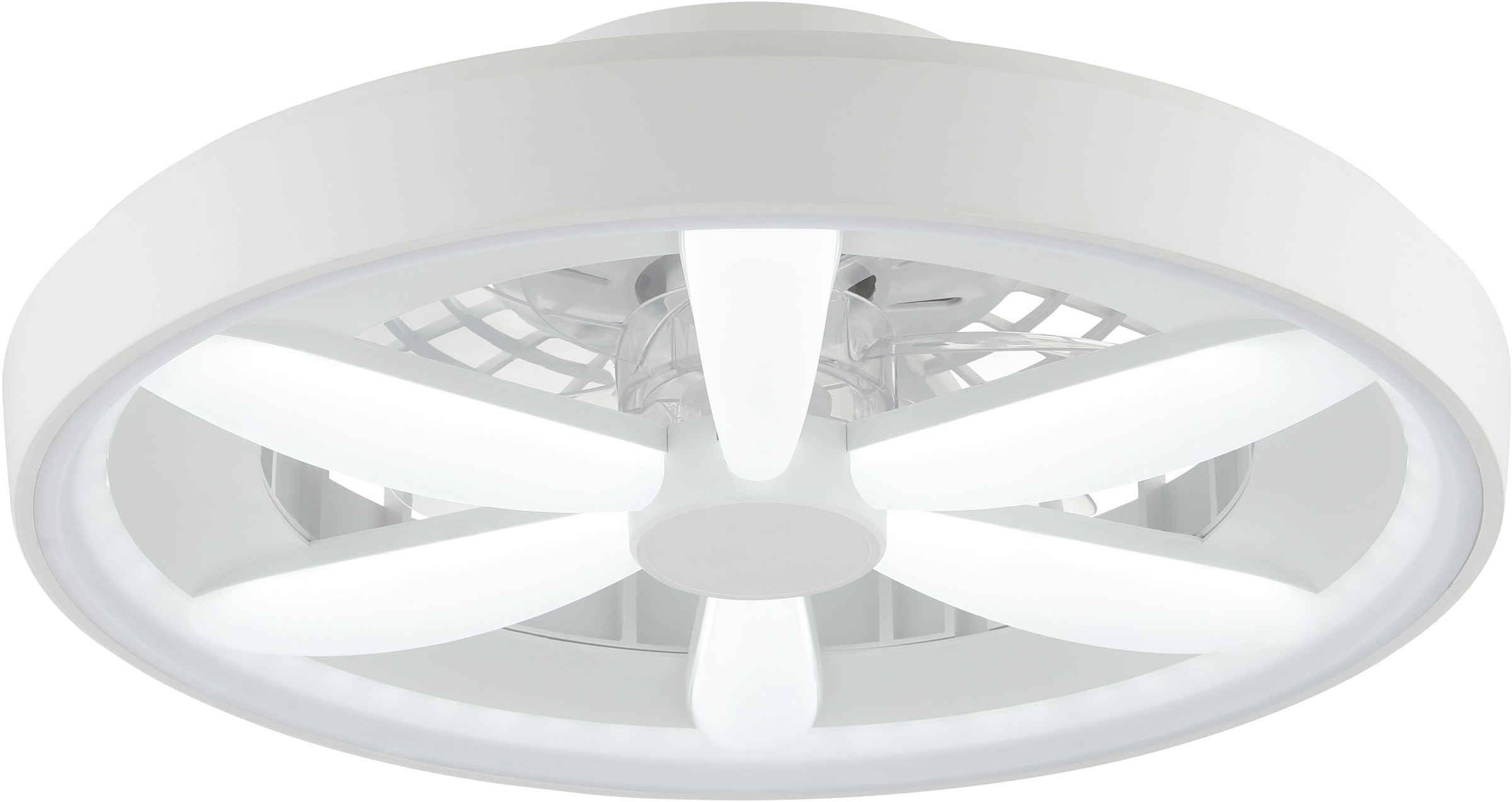 Hanseatic LED Deckenleuchte »DLV2205«, 1 flammig, Leuchtmittel LED-Modul | LED fest integriert, LED Ventilator, Ø 48 cm, 6400 lm, dimmbar, Fernbedienung, weiß