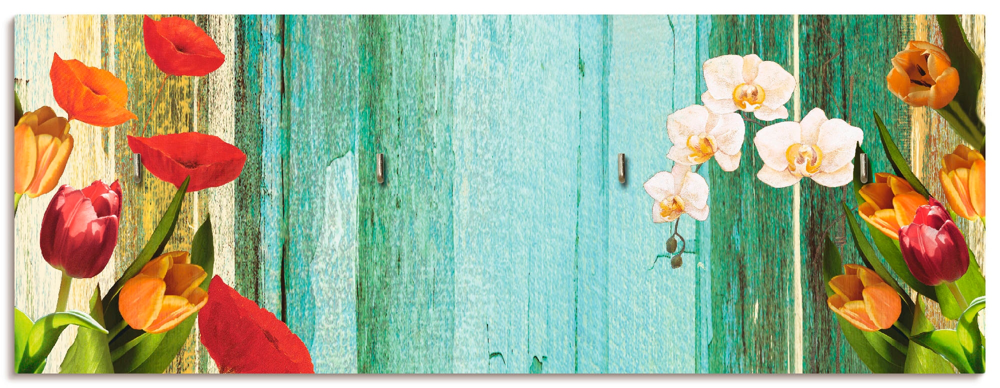 Artland Hakenleiste »Bunte Blumen«, MDF