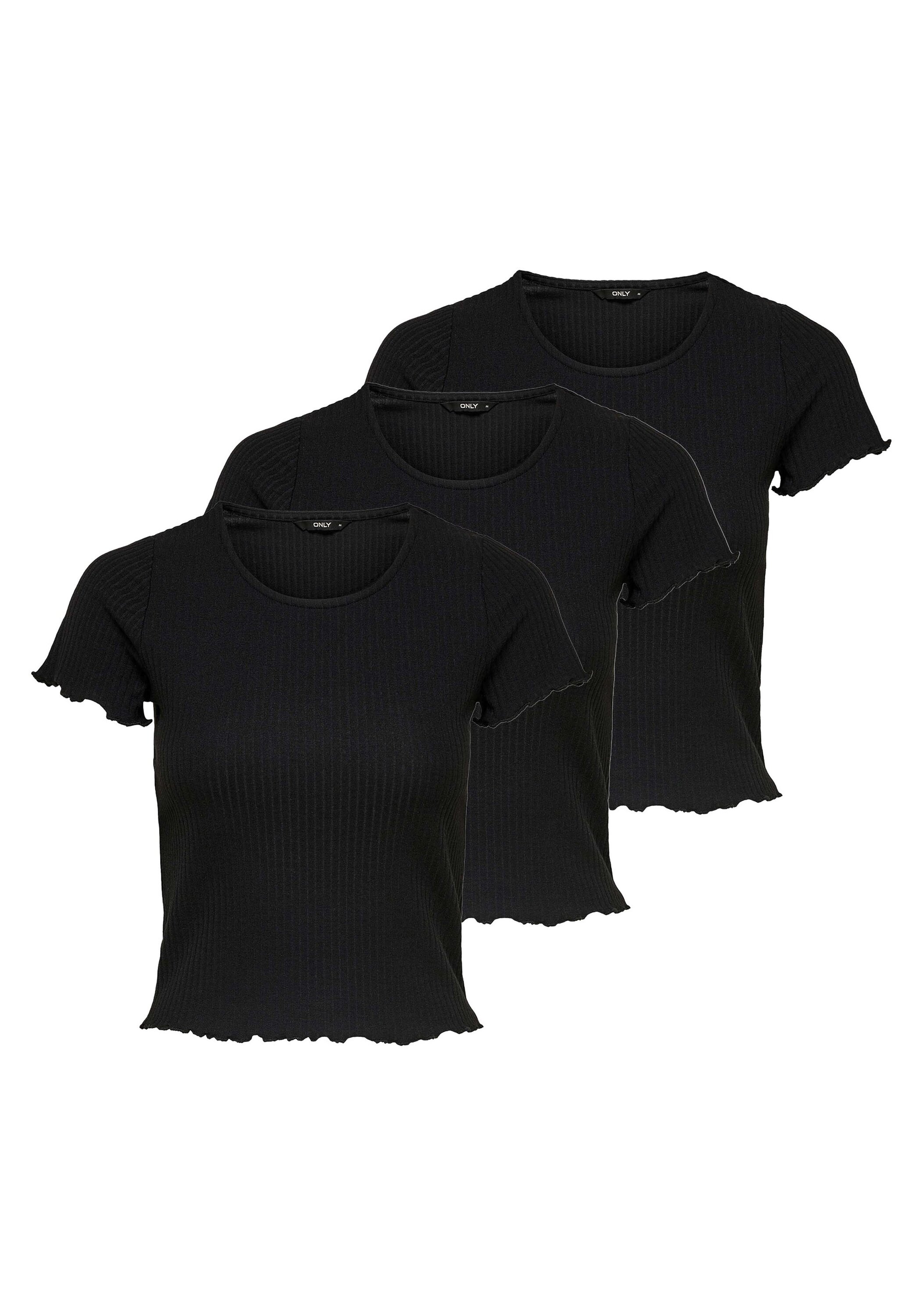 ONLY T-Shirt "T-Shirt ONLEMMA SHORT TOP 3P 3er Pack" 3