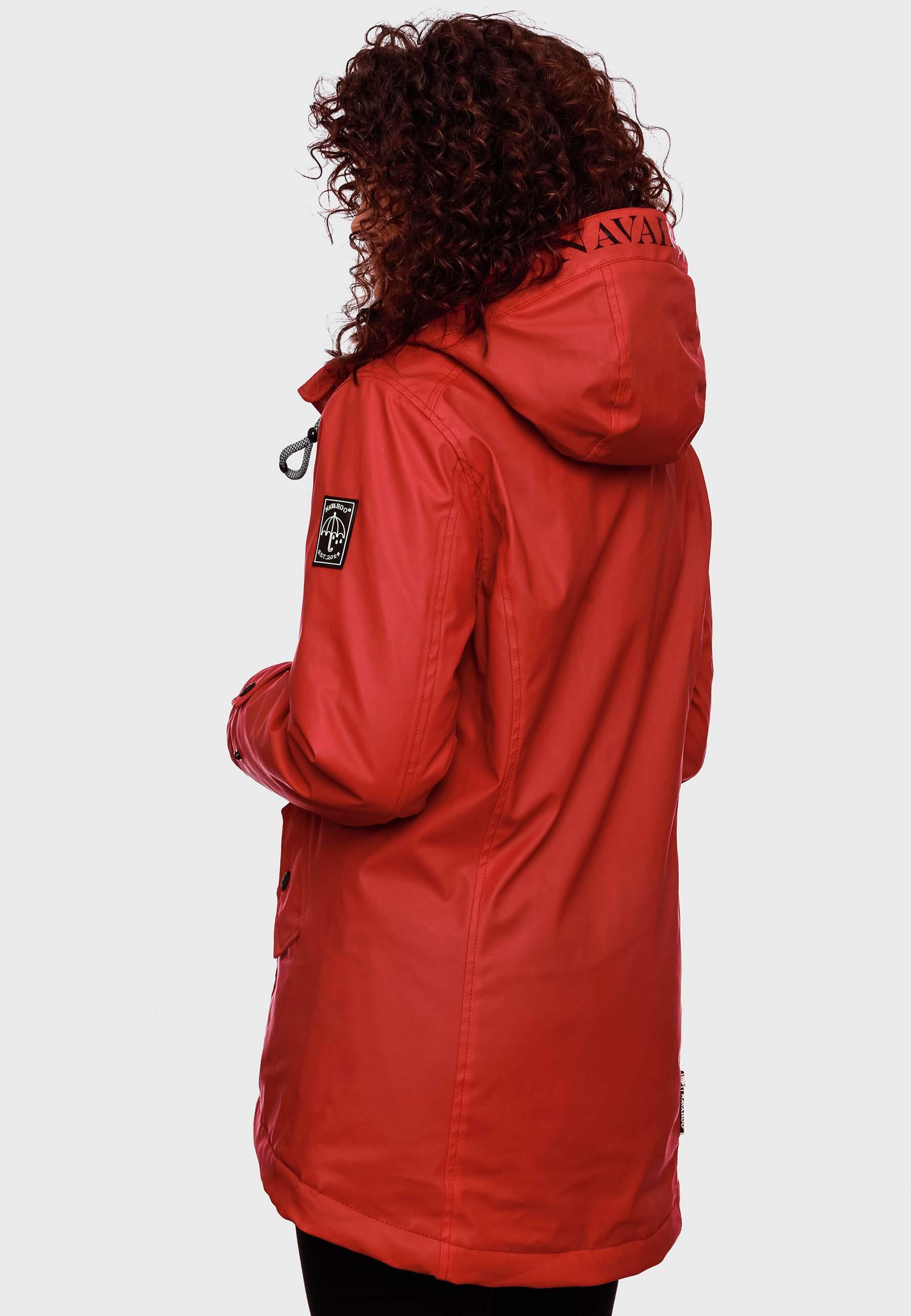 Navahoo Regenjacke »Lindraa«, mit Kapuze, stylische wasserdichte Outdoorjacke mit Teddyfell