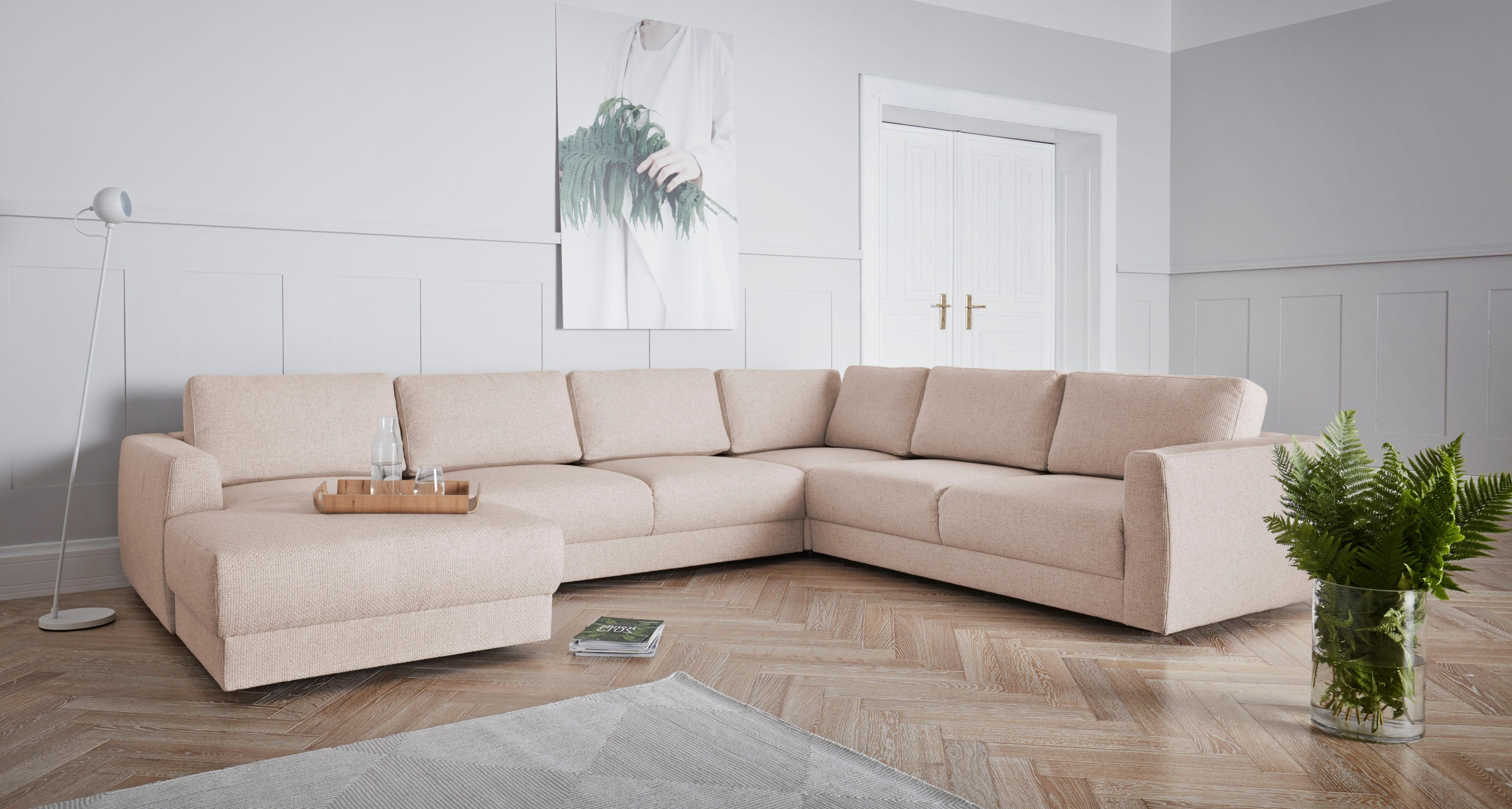 OTTO home Wohnlandschaft "Hobro U-Form" in 3 Bezugsqualitäten in vielen Farben