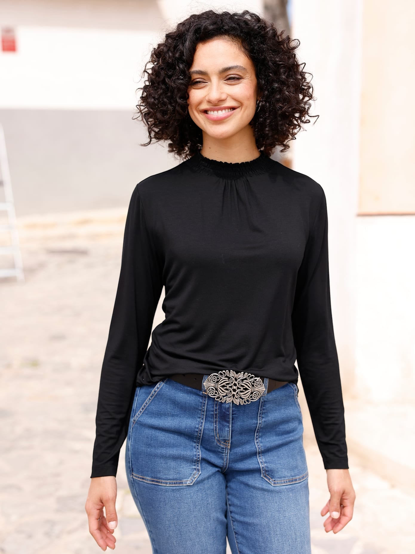 Inspirationen Stehkragenshirt "Stehkragen-Shirt", 1 Stk. günstig online kaufen