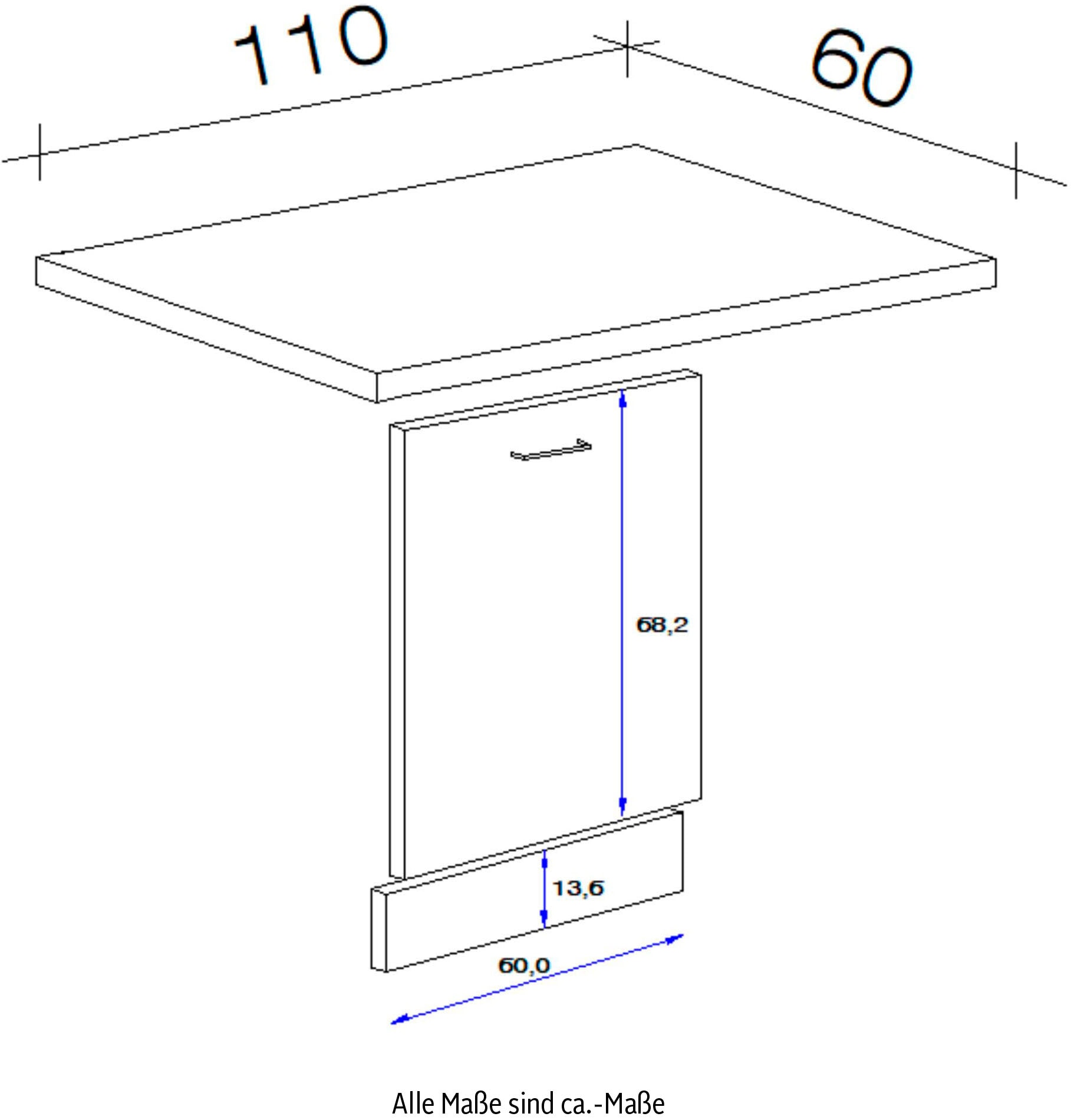 Flex-Well Frontblende »Samoa«, (B x H x T) 110 x 85 x 60 cm