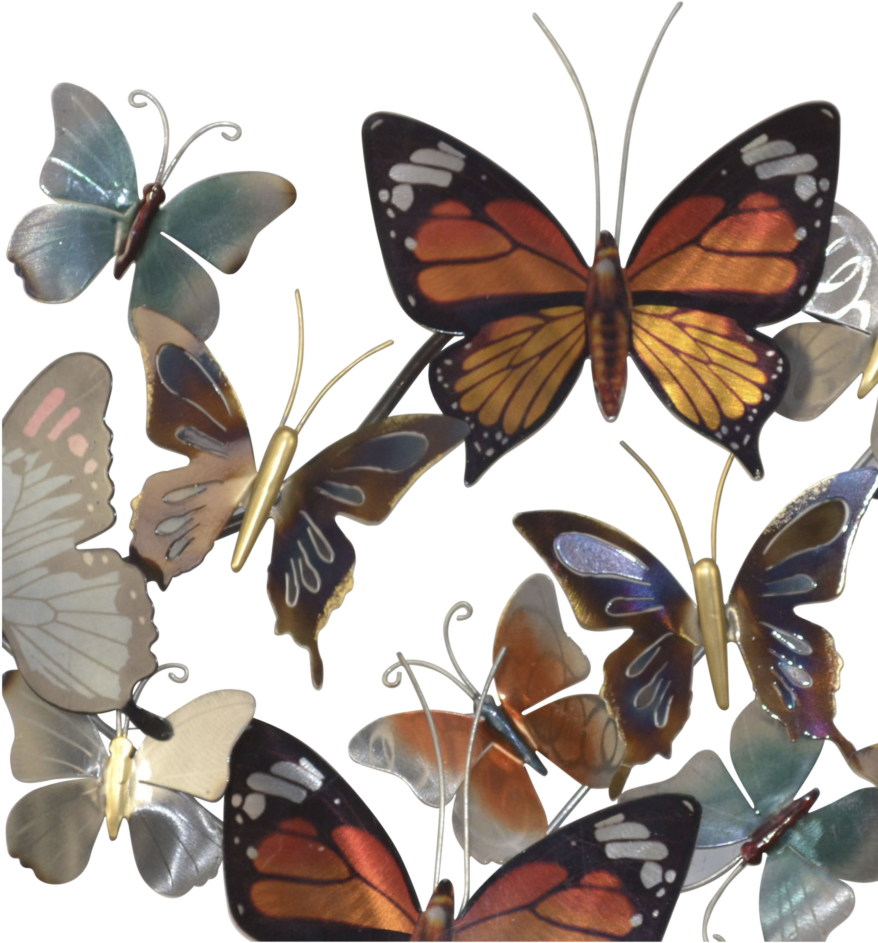 HOFMANN LIVING AND MORE Wanddekoobjekt "Wanddekoration" Bunte Schmetterling günstig online kaufen