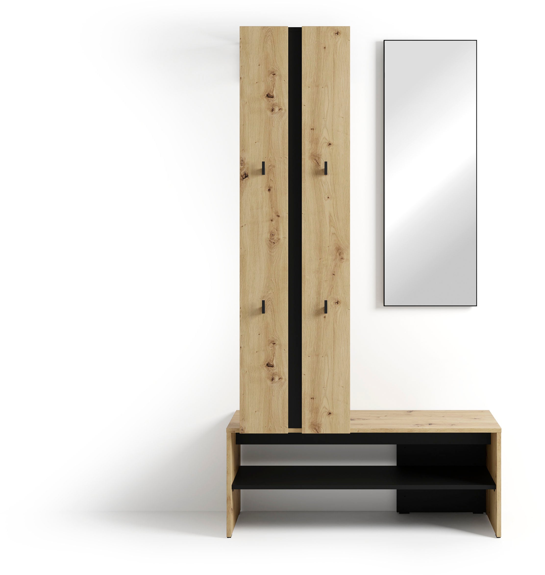 byLIVING Kompaktgarderobe "Dielen - Set Nante" 2 Stk. tlg. maximale Ordnung günstig online kaufen