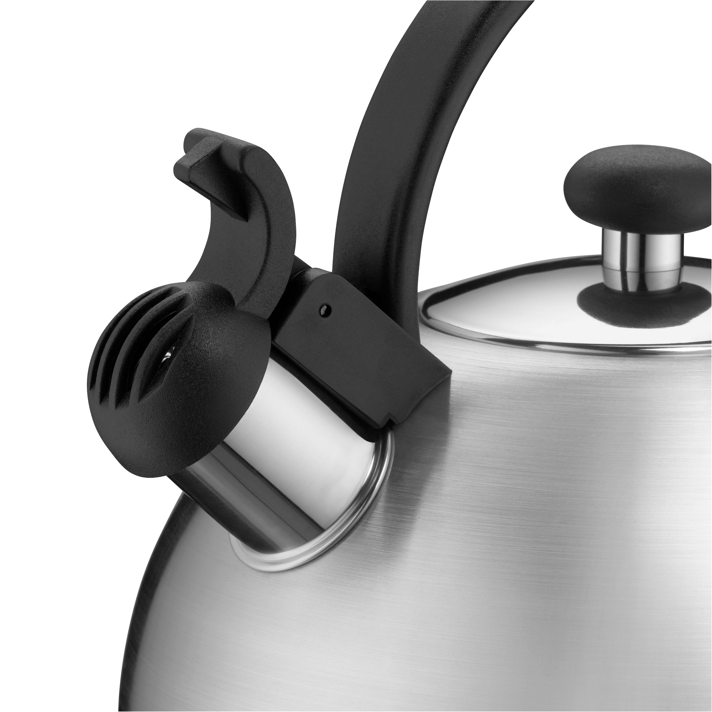 WMF Wasserkessel »Orbit«, Cromargan® Edelstahl Rostfrei 18/10, (2 tlg.), schnelles Erhitzen, energieeffizient, charakteristischer Pfeifton