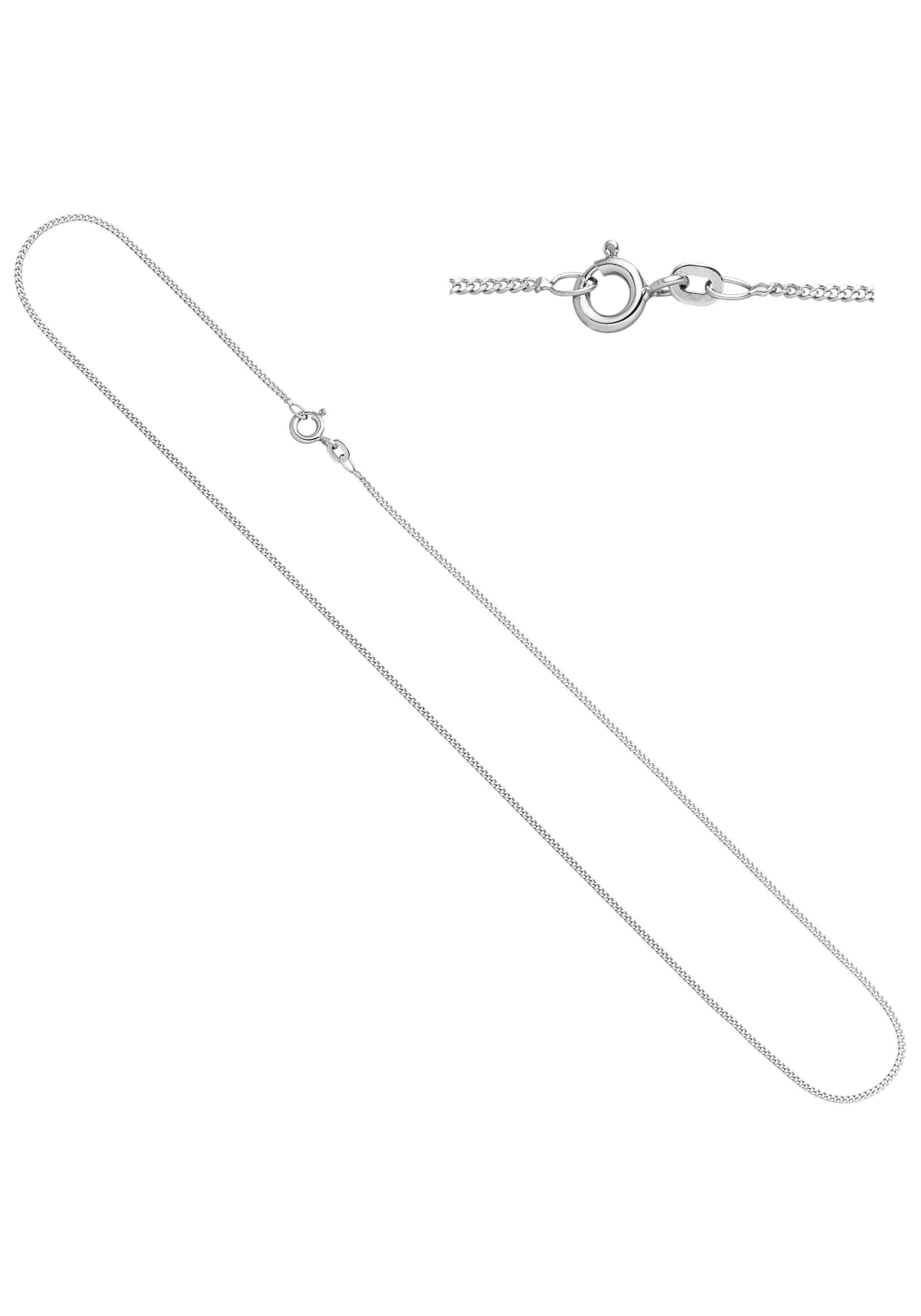 JOBO Damen Goldkette "Panzerkette 1,3 mm", 45cm, Weißgold 333weißgold 333, Weißgold 333, Halsketten, 8 Karat 333 Weißgold